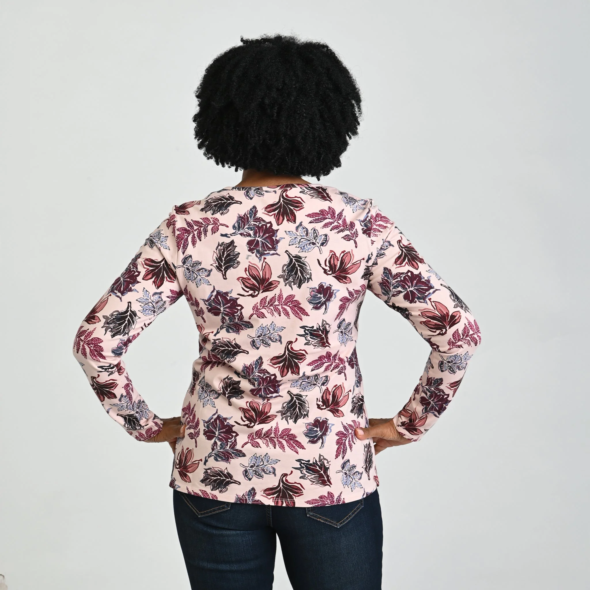 Christopher & Banks Fall Leaf Print Long Sleeve Tee - Image 4