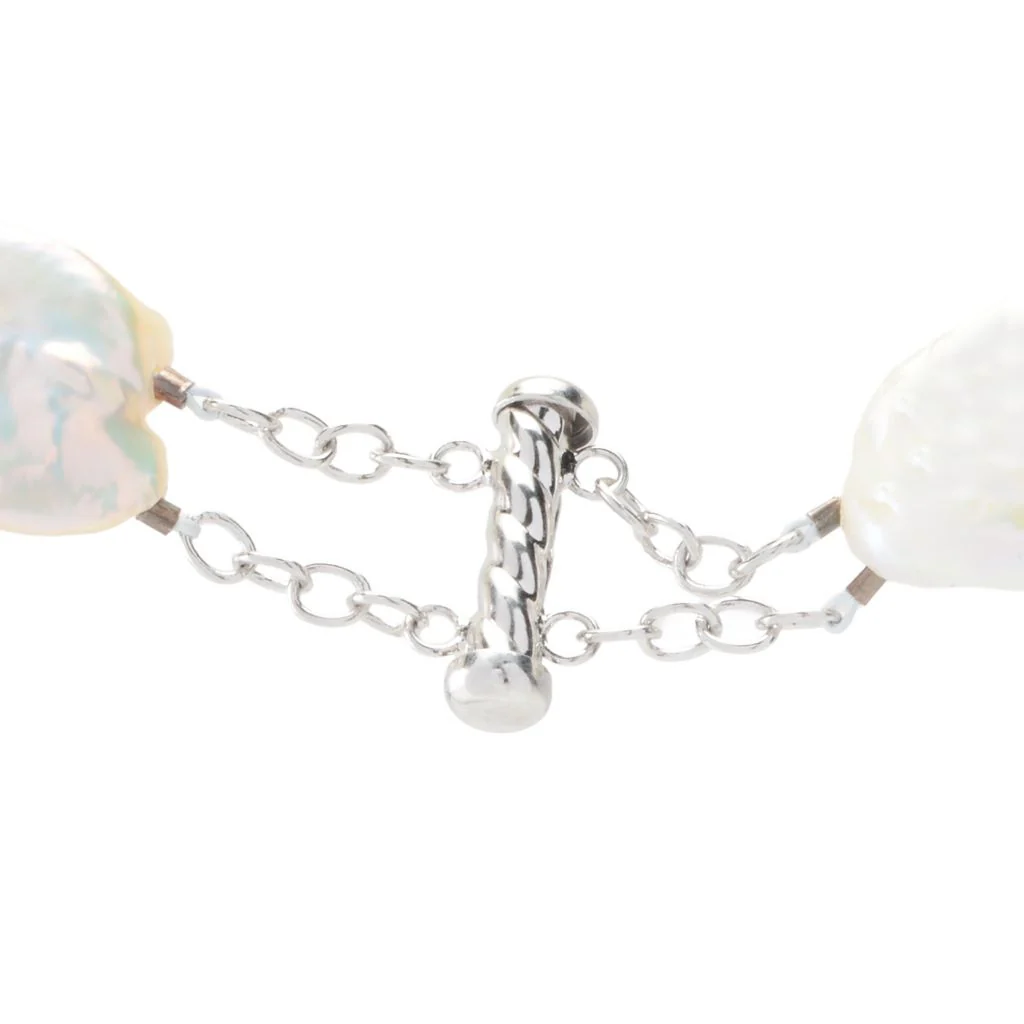 Far East Jewelry 19-22mm Freshwater Cultured Coin Pearl Strand Necklace - Image 2