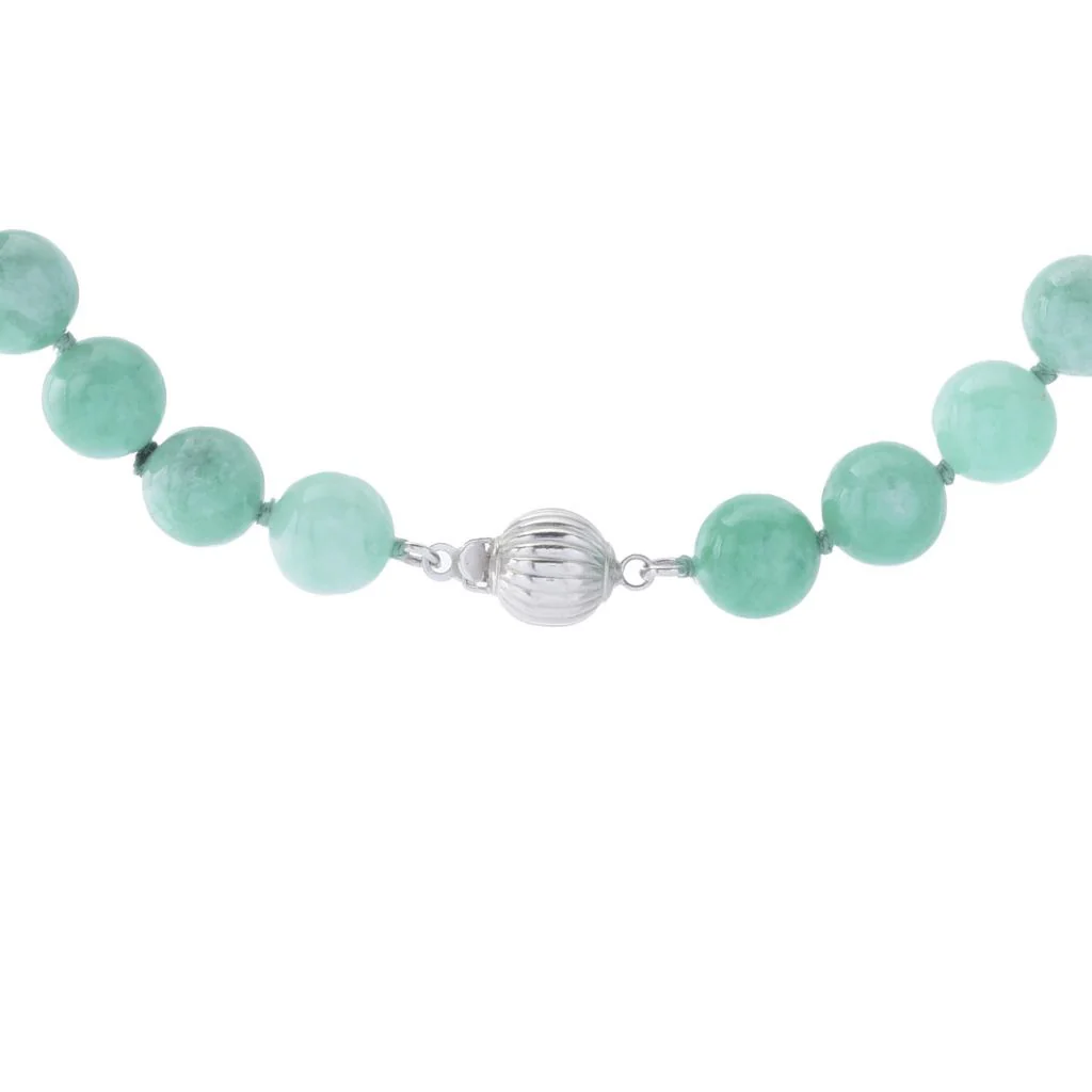 Far East Jewelry Carved Tiger Jade Pendant w/ Jade Bead Necklace - Image 2