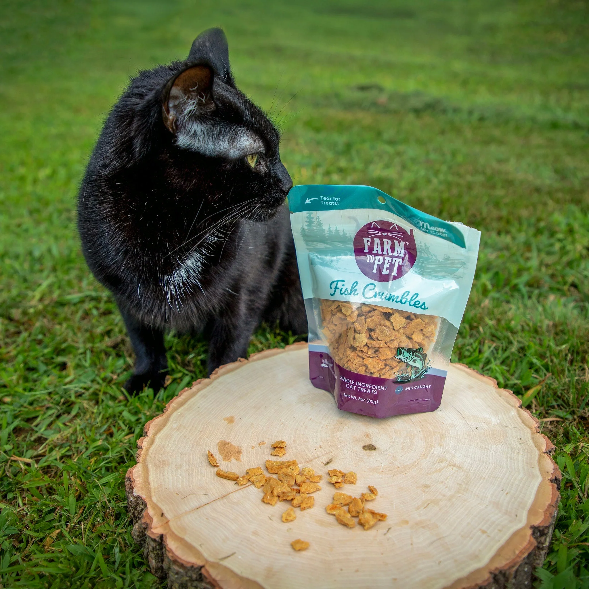 Farm To Pet All-Natural Fish Crumbles Cat Treats - Image 3