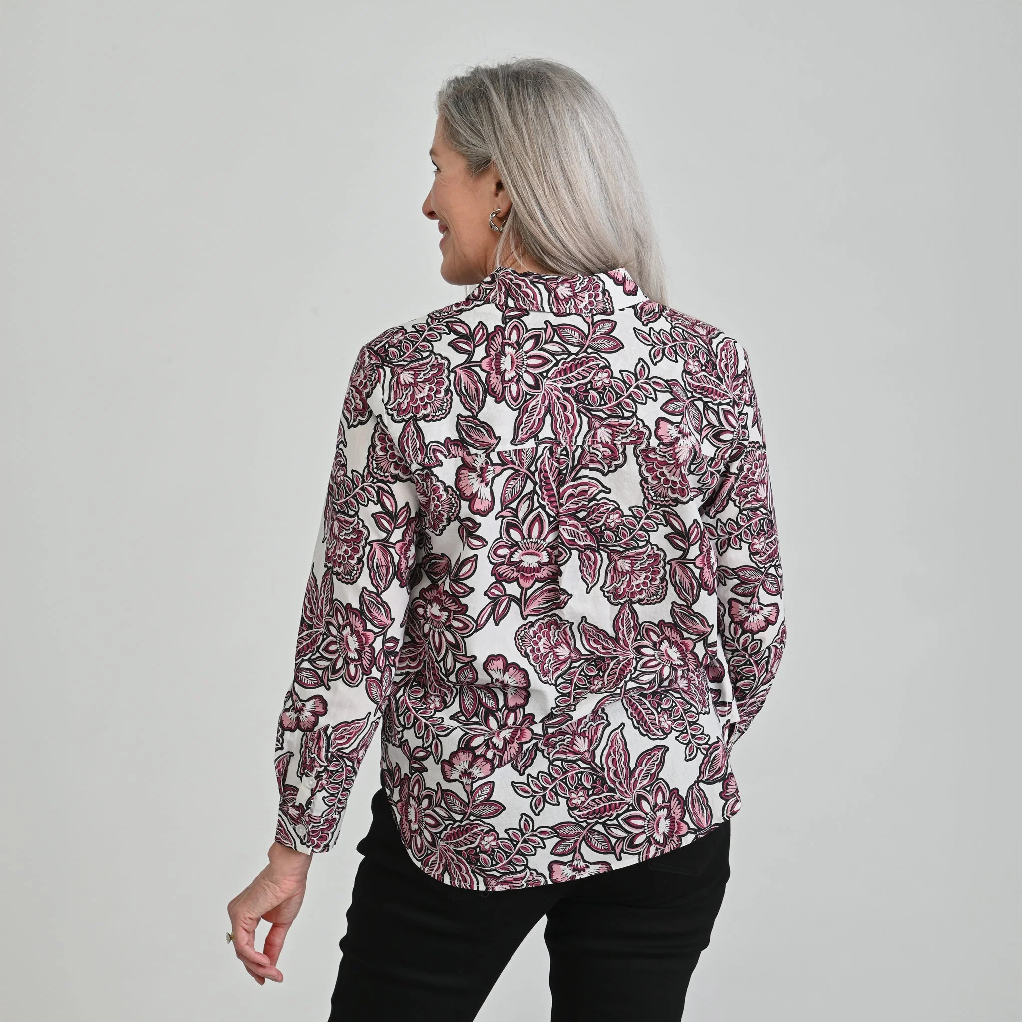 Christopher & Banks Floral Button Down Shirt - Image 5