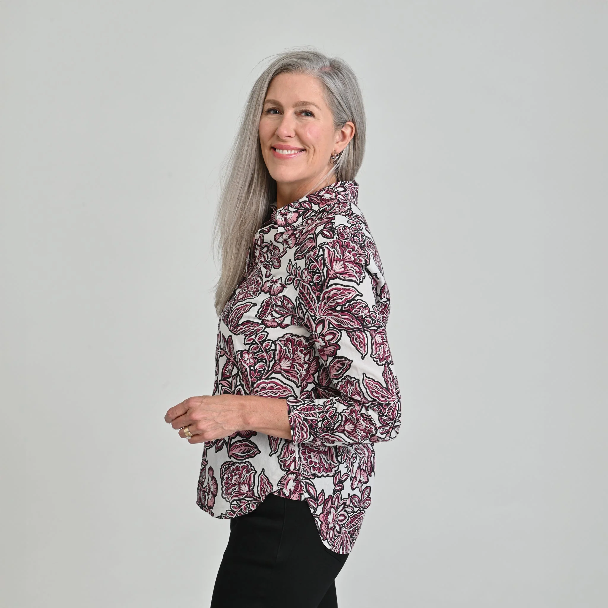 Christopher & Banks Floral Button Down Shirt - Image 6