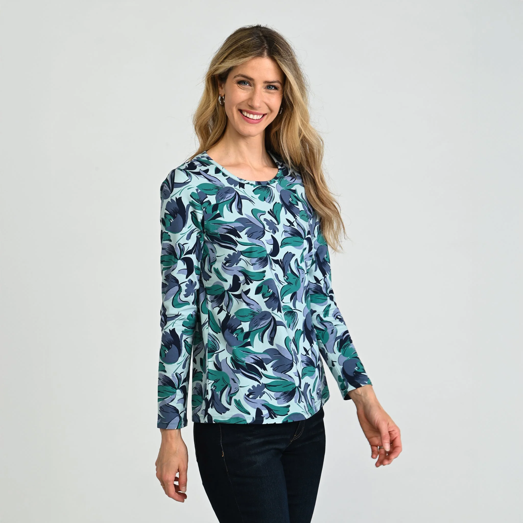 Christopher & Banks Floral Print Long Sleeve Tee - Image 3