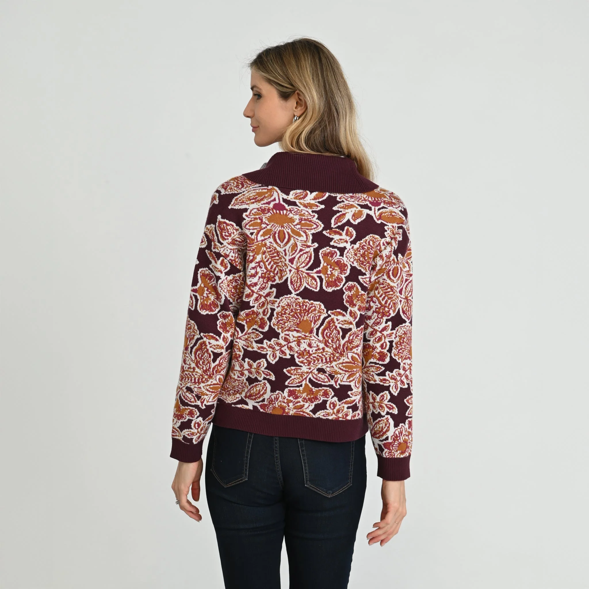 Christopher & Banks Floral Shawl Collar Cardigan - Image 3