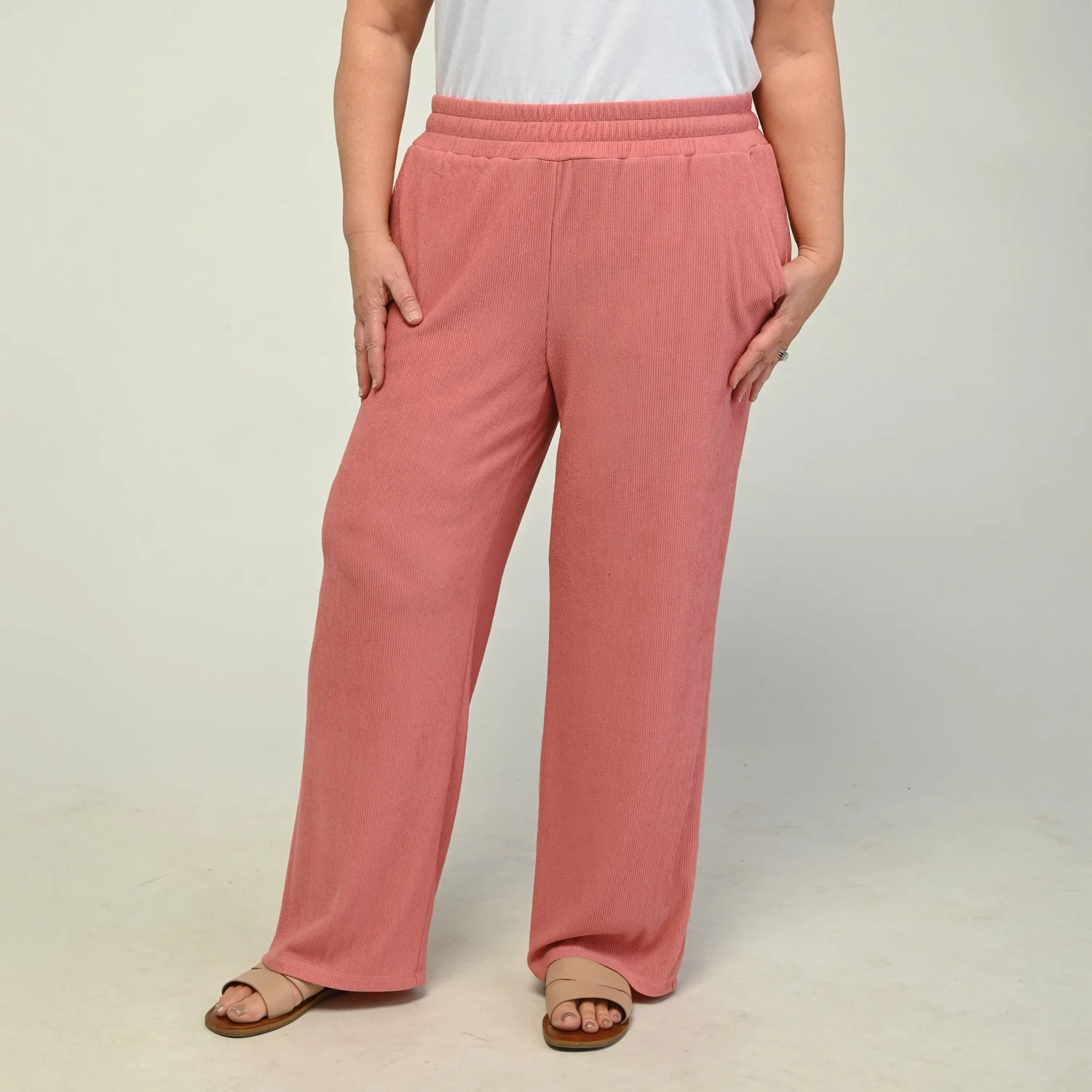 Christopher & Banks Flowy Pull On Ribbed Knit Pant - Image 6