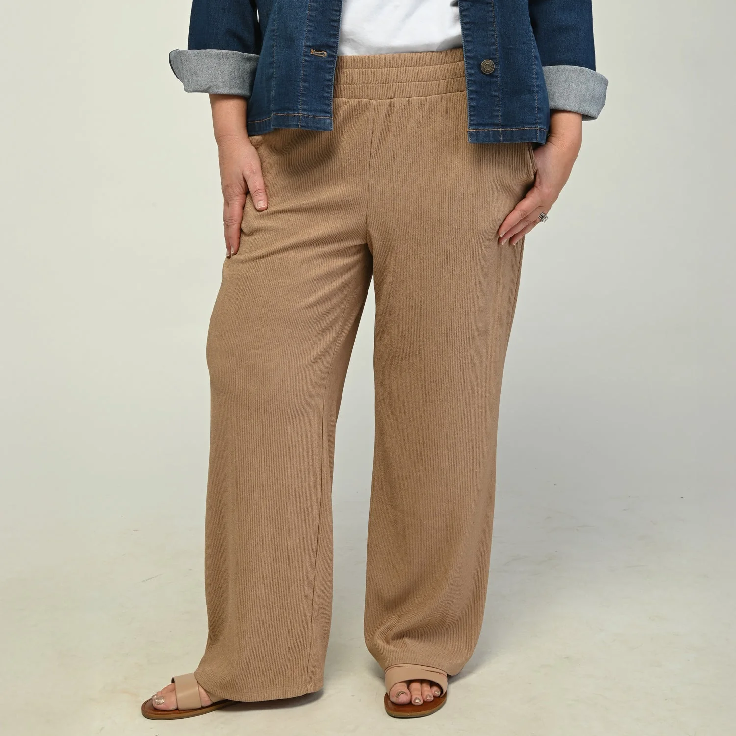 Christopher & Banks Flowy Pull On Ribbed Knit Pant - Image 7