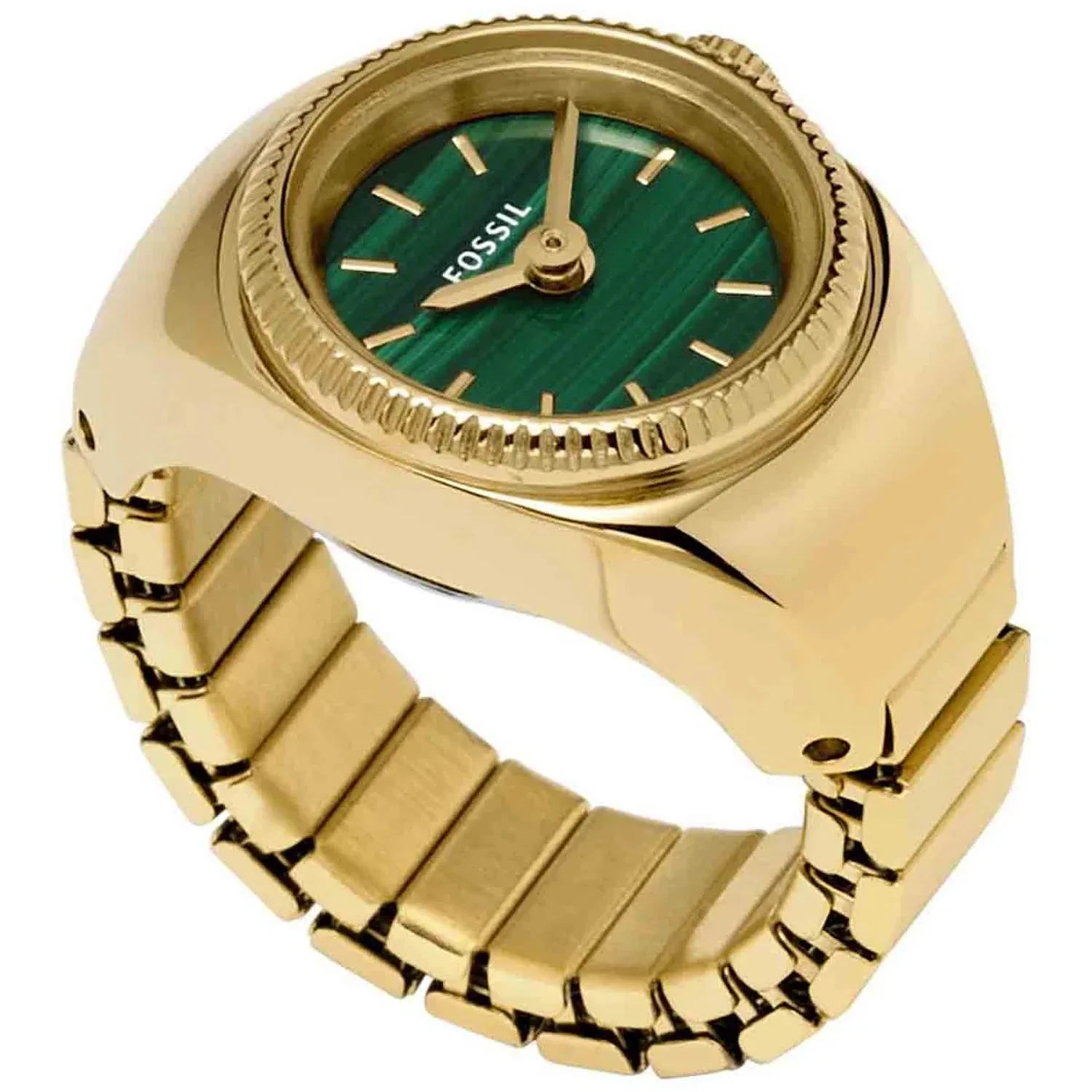 Fossil Women's 15mm Quartz Malachite Dial Ring Watch - Image 2