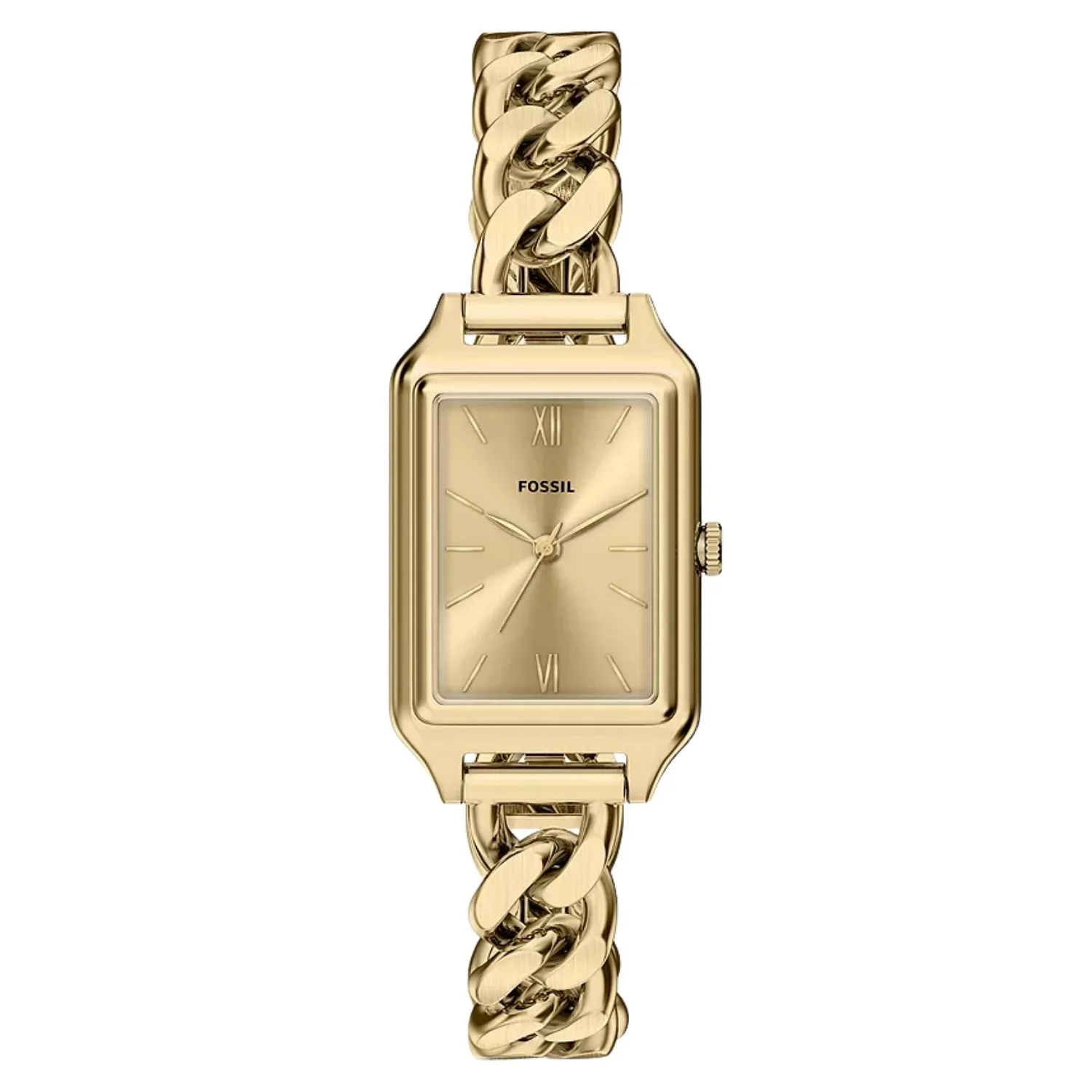 Fossil Women's Raquel 23mm Quartz Monochromatic Rectangle Curb Link Bracelet Watch - Image 2