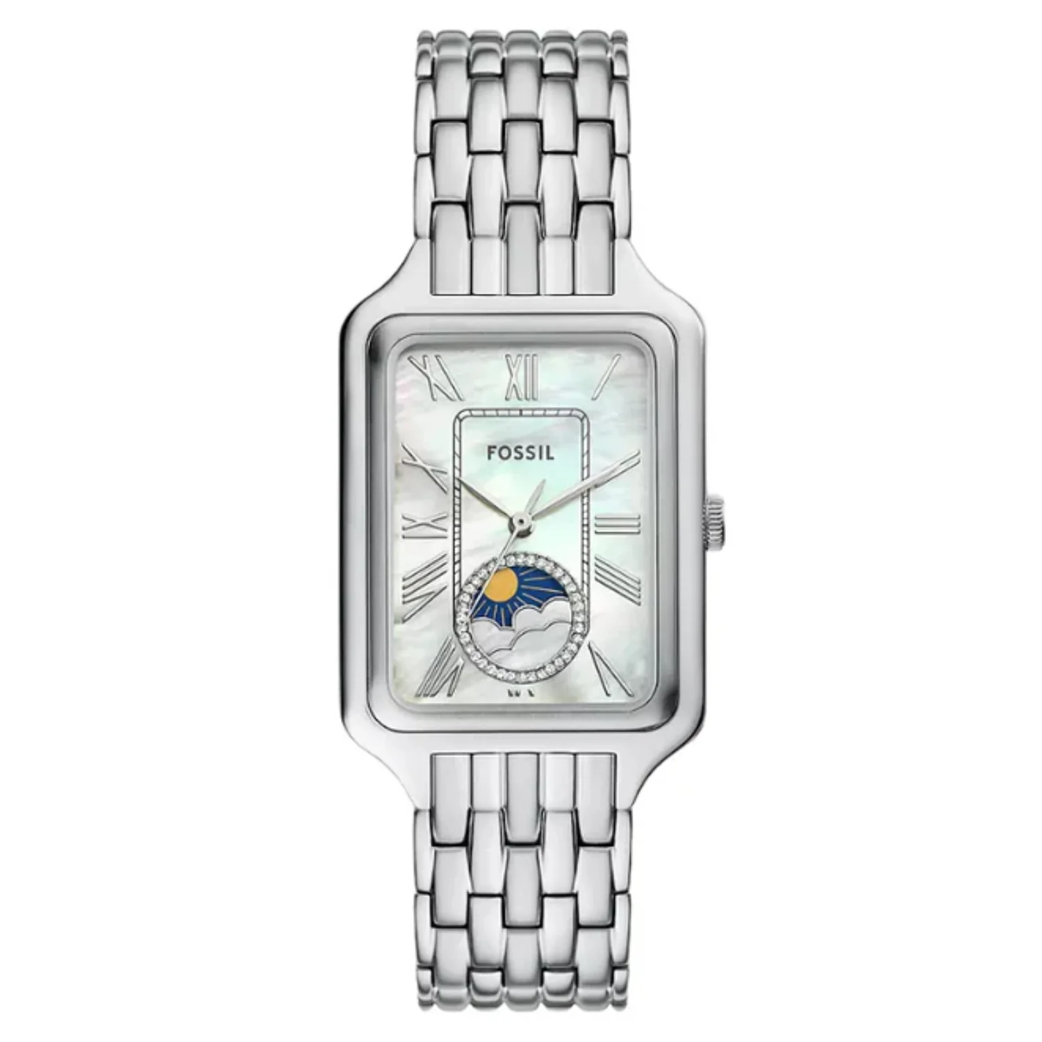 Fossil Women's Raquel 29mm Quartz MOP & Crystal Dial Moonphase Bracelet Watch - Image 2