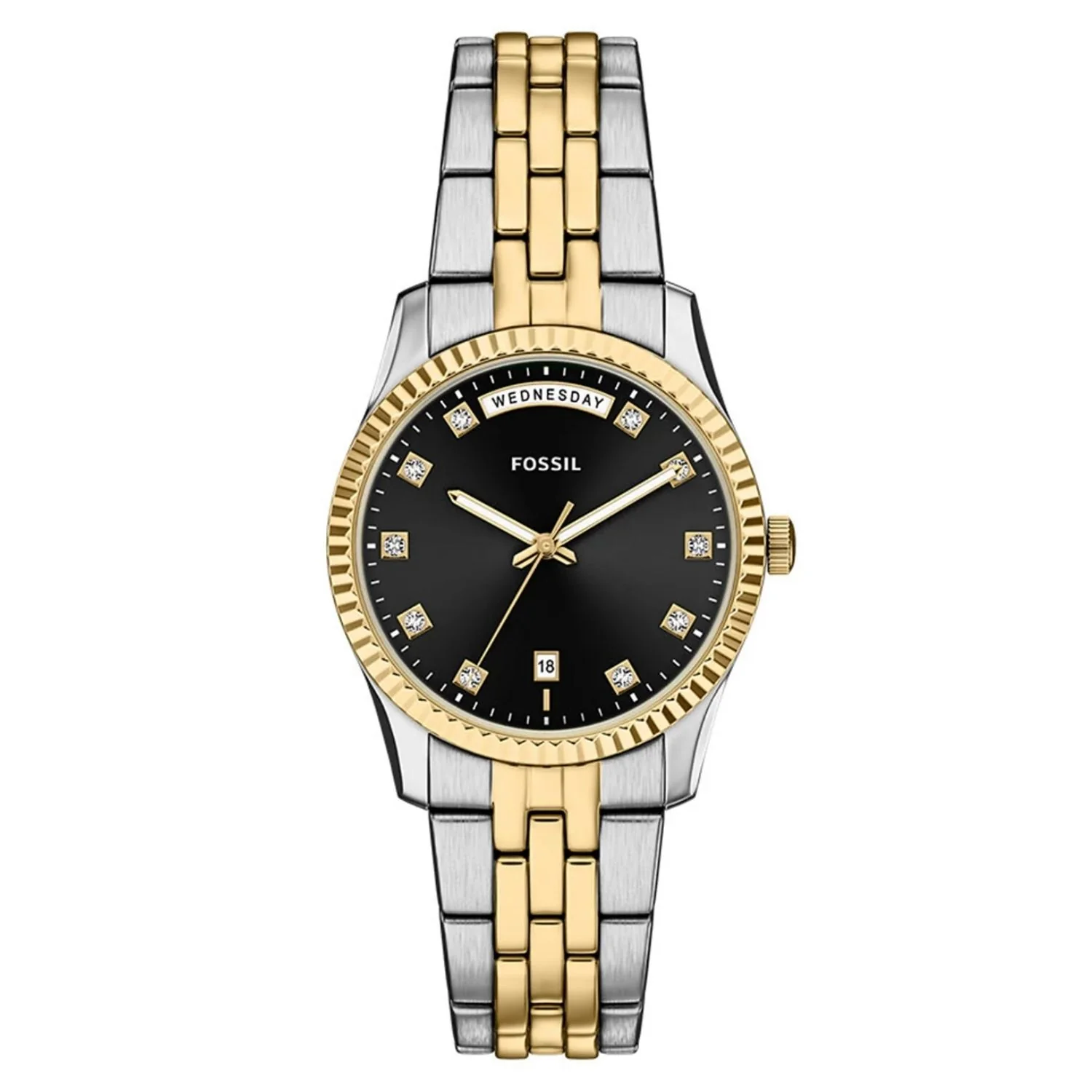 Fossil Women's Scarlette 34mm Quartz Day & Date Crystal Accented Bracelet Watch - Image 2