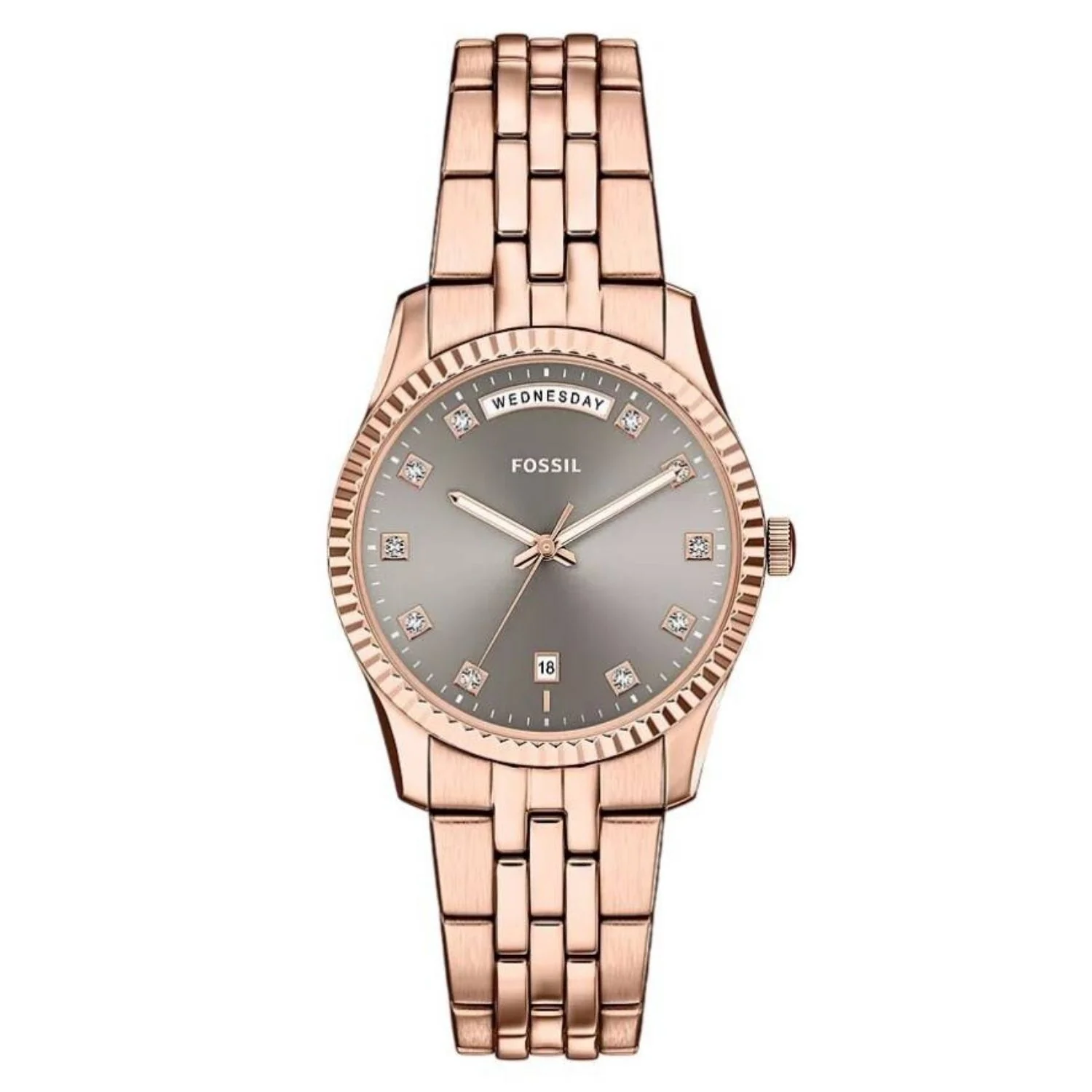 Fossil Women's Scarlette 34mm Quartz Day & Date Crystal Accented Bracelet Watch - Image 3