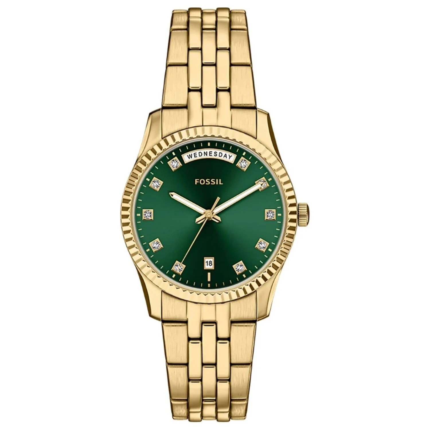 Fossil Women's Scarlette 34mm Quartz Day & Date Crystal Accented Bracelet Watch - Image 4