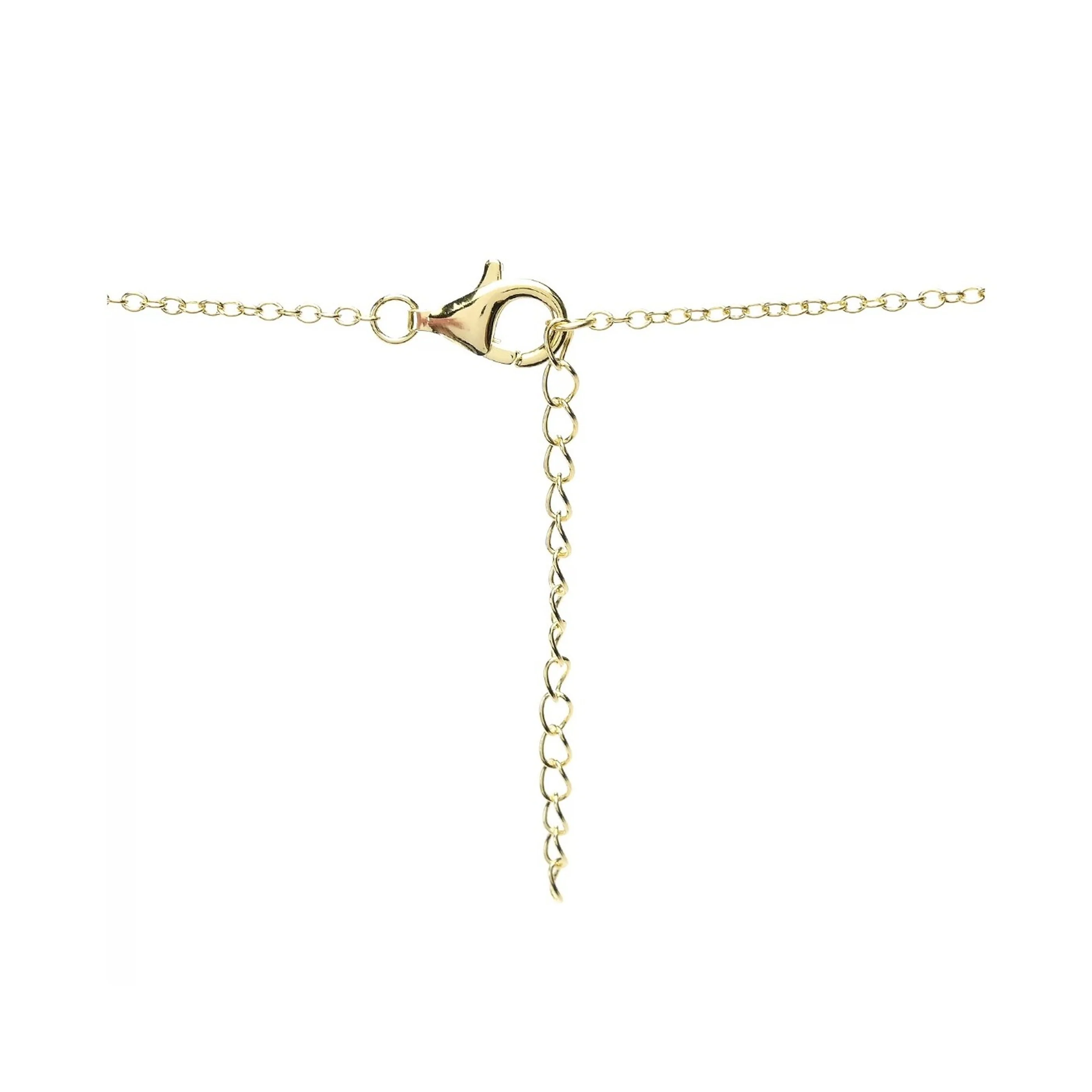 Gem Treasures 18K Gold Plated Black Spinel & White Zircon Yin-Yang Pendant with Chain - Image 3