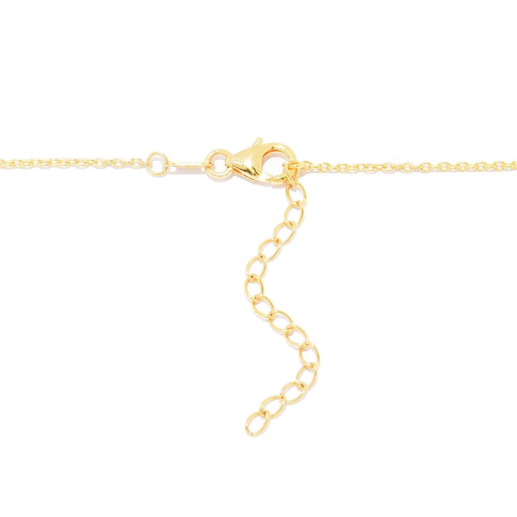 Gem Treasures Choice of 8mm Gemstone & White Zircon Station Necklace - Image 3