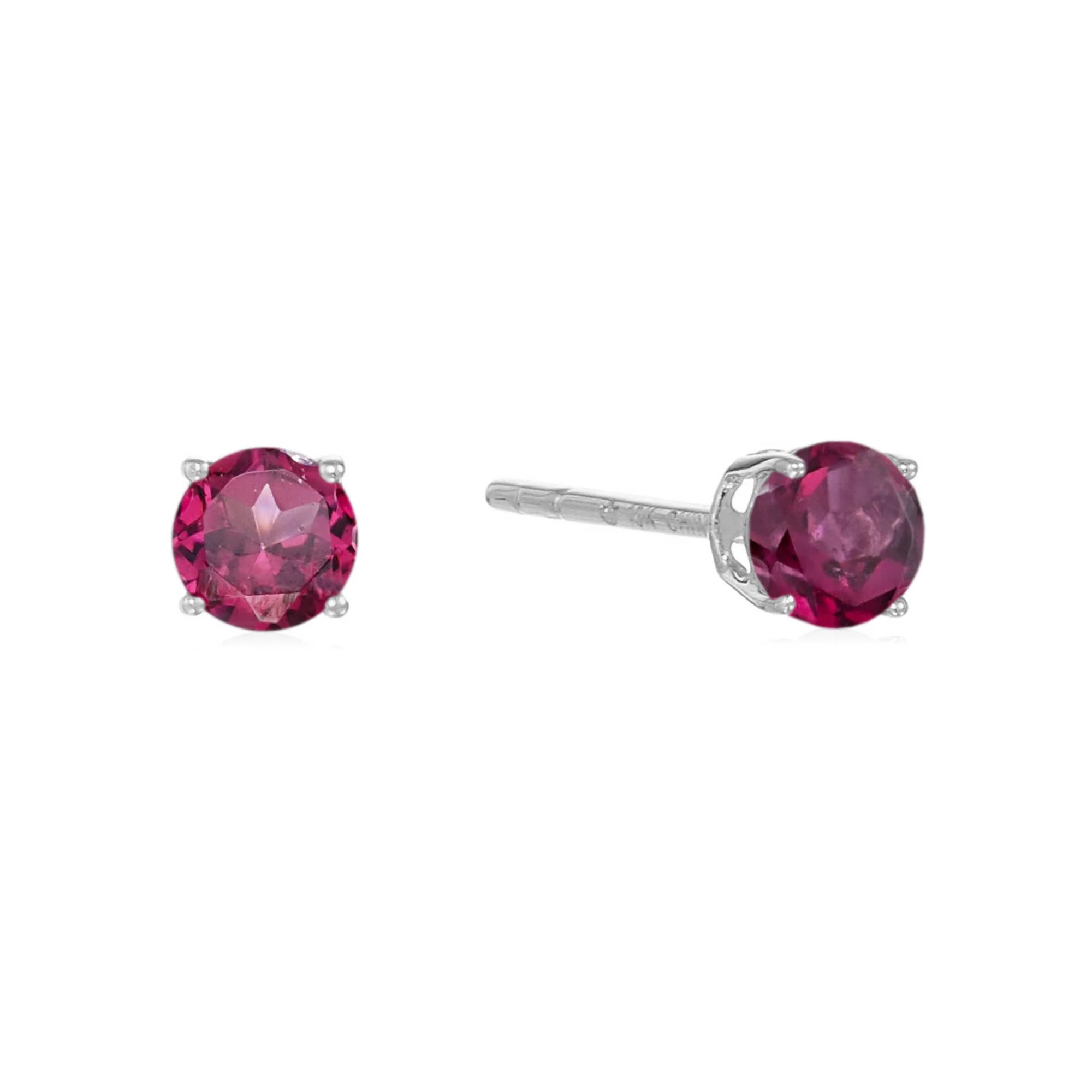 Gilded Lane 10K Gold 4mm Round Gemstone Stud Earrings - Image 11