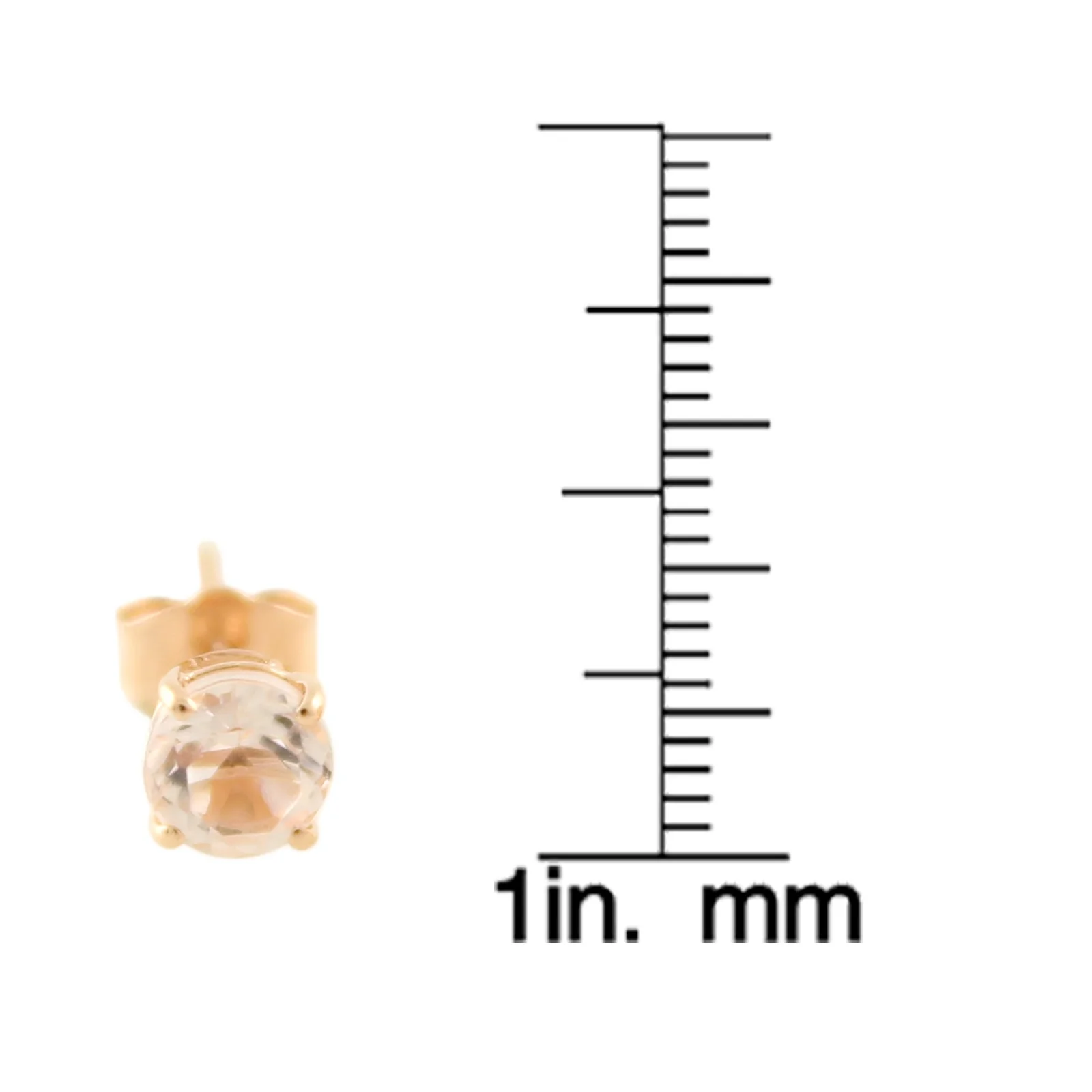 Gilded Lane 10K Gold 4mm Round Gemstone Stud Earrings - Image 21