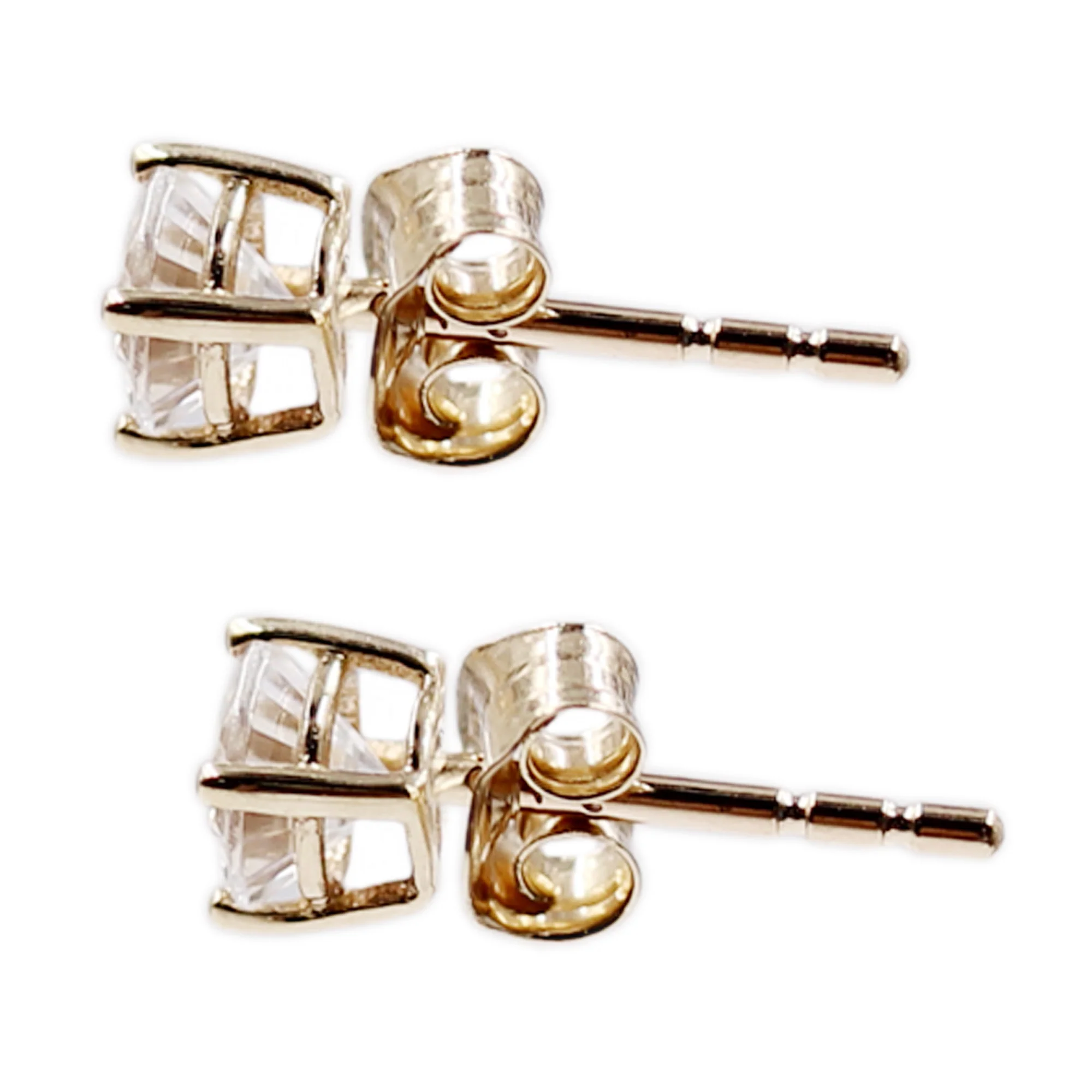 Gilded Lane 10K Gold 4mm Round Gemstone Stud Earrings - Image 24