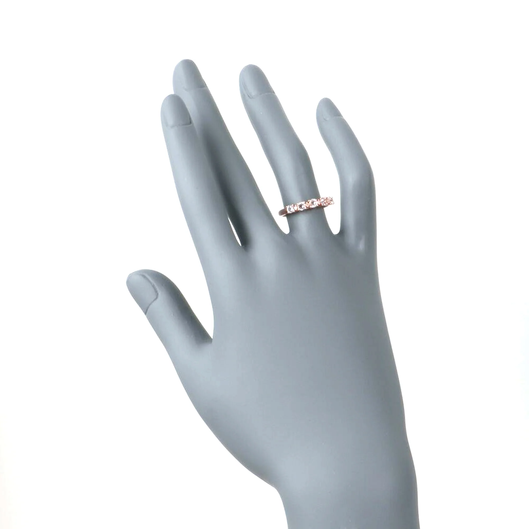 Gilded Lane 10K Gold 5-Stone Gem & Diamond Accent Band Ring - Image 20