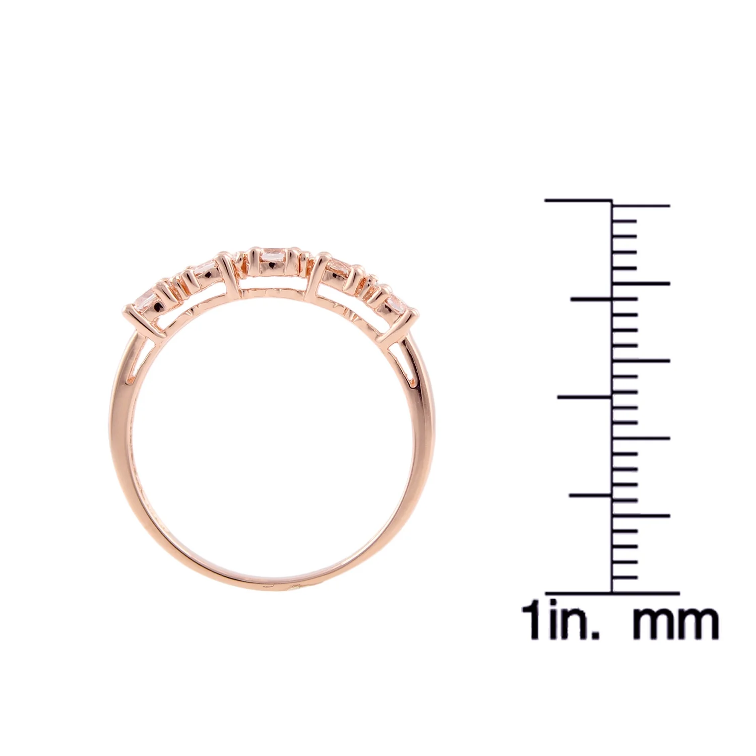 Gilded Lane 10K Gold 5-Stone Gem & Diamond Accent Band Ring - Image 21