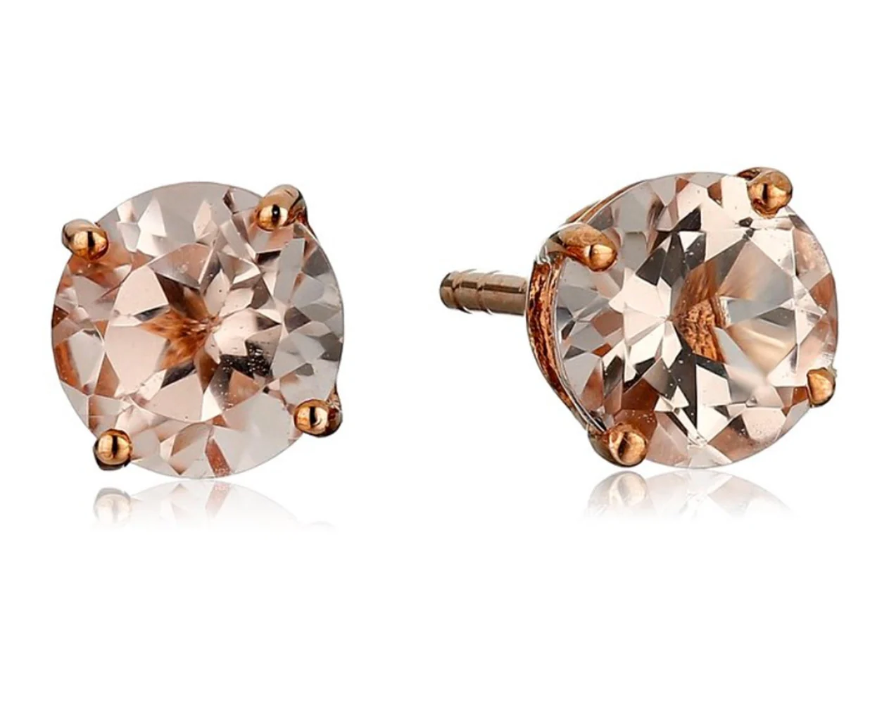 Gilded Lane 10K Gold 5mm Round Gemstone Stud Earrings - Image 6