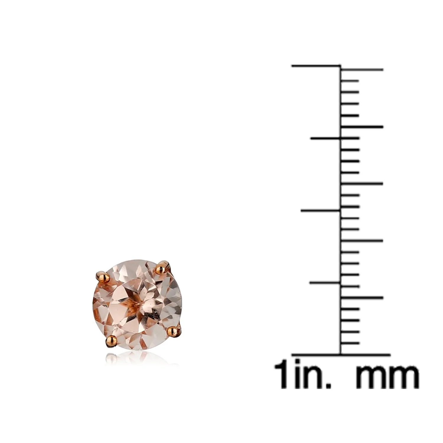 Gilded Lane 10K Gold 5mm Round Gemstone Stud Earrings - Image 7