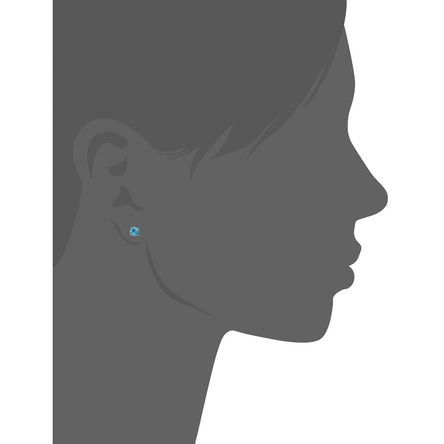 Gilded Lane 10K Gold 5mm Round Gemstone Stud Earrings - Image 9