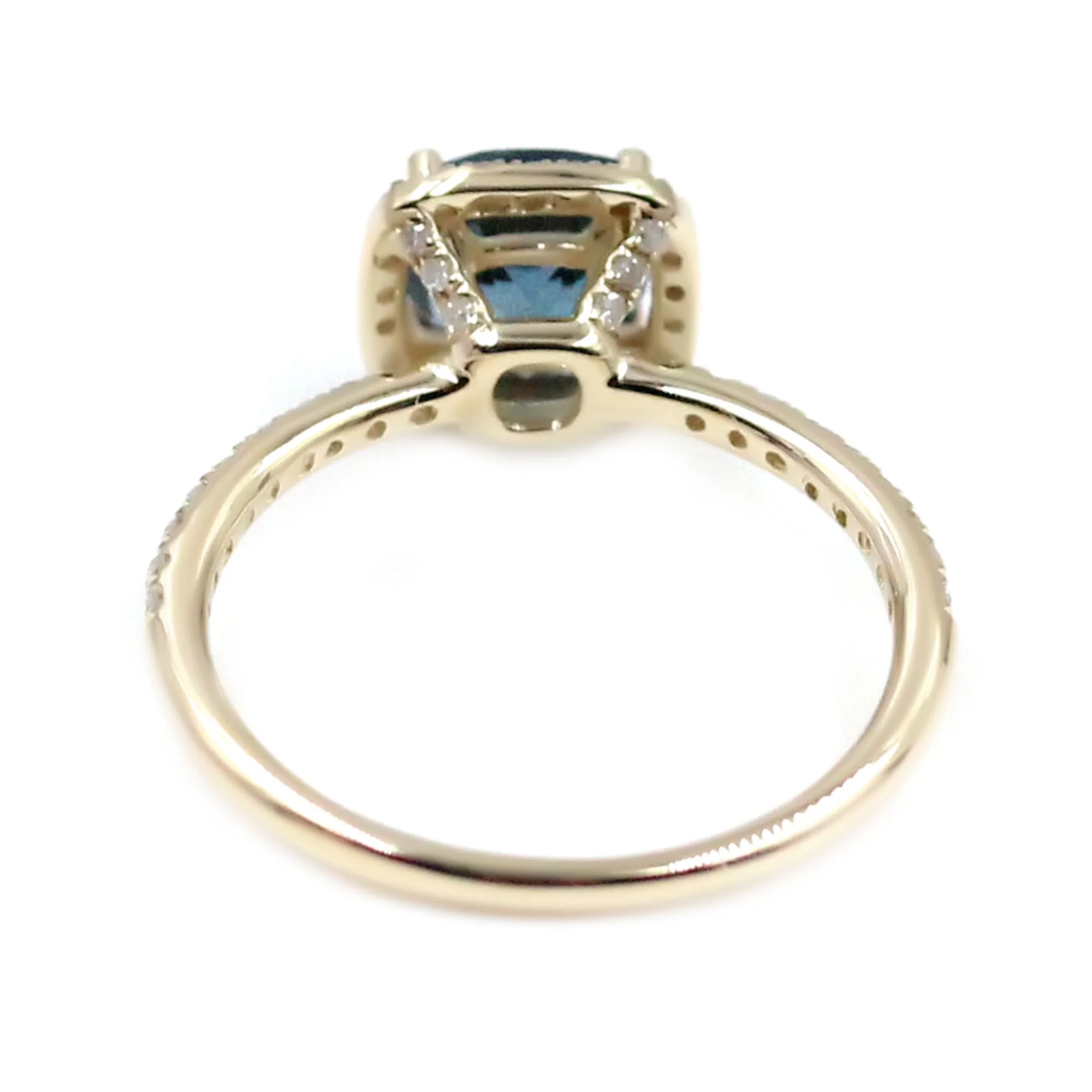 Gilded Lane 10K Gold 6.5mm Cushion Cut Gem & Diamond Ring - Image 16
