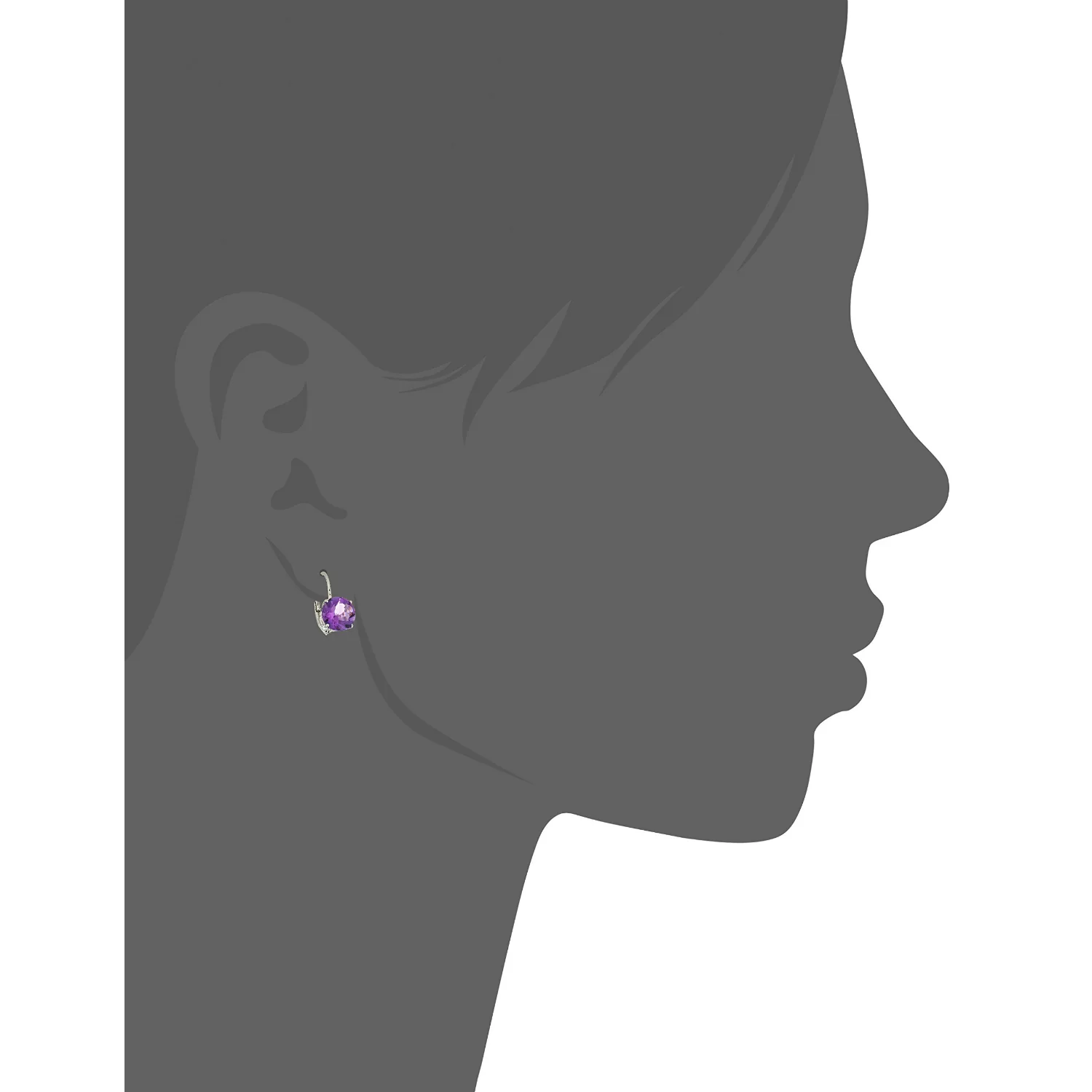 Gilded Lane 10K Gold 7mm Round Gemstone Drop Earrings - Image 15
