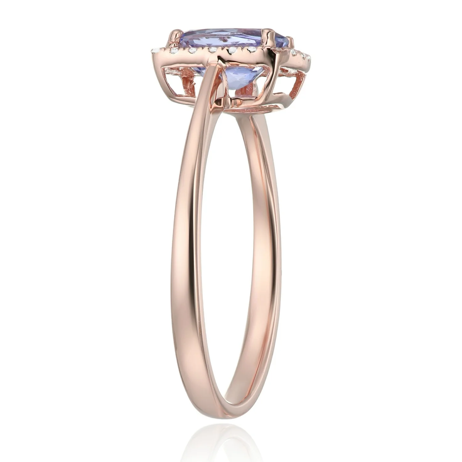 Gilded Lane 10K Gold 7x5mm Cushion-Cut Gem & Diamond Halo Ring - Image 9