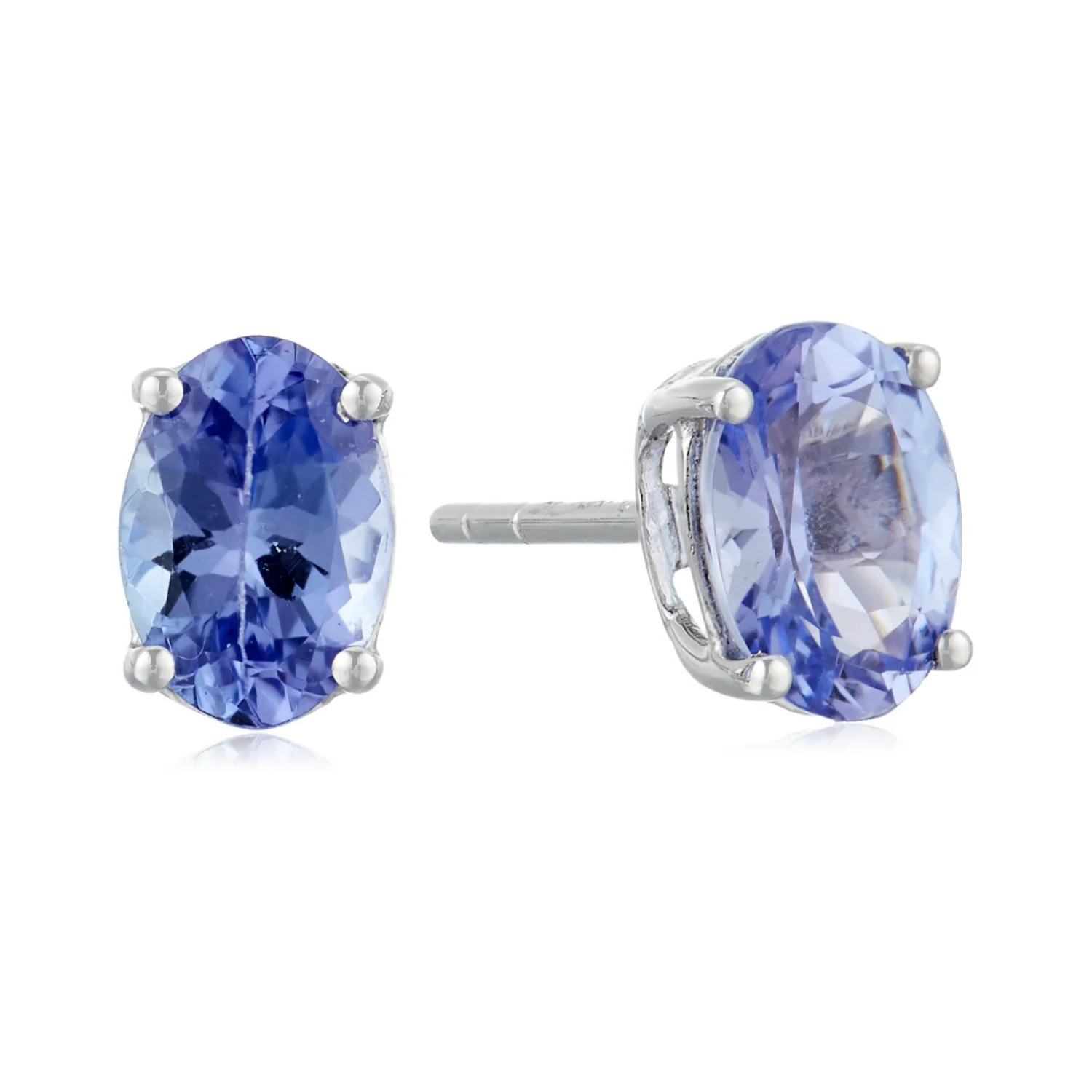 Gilded Lane 10K Gold 7x5mm Oval Gemstone Stud Earrings - Image 10