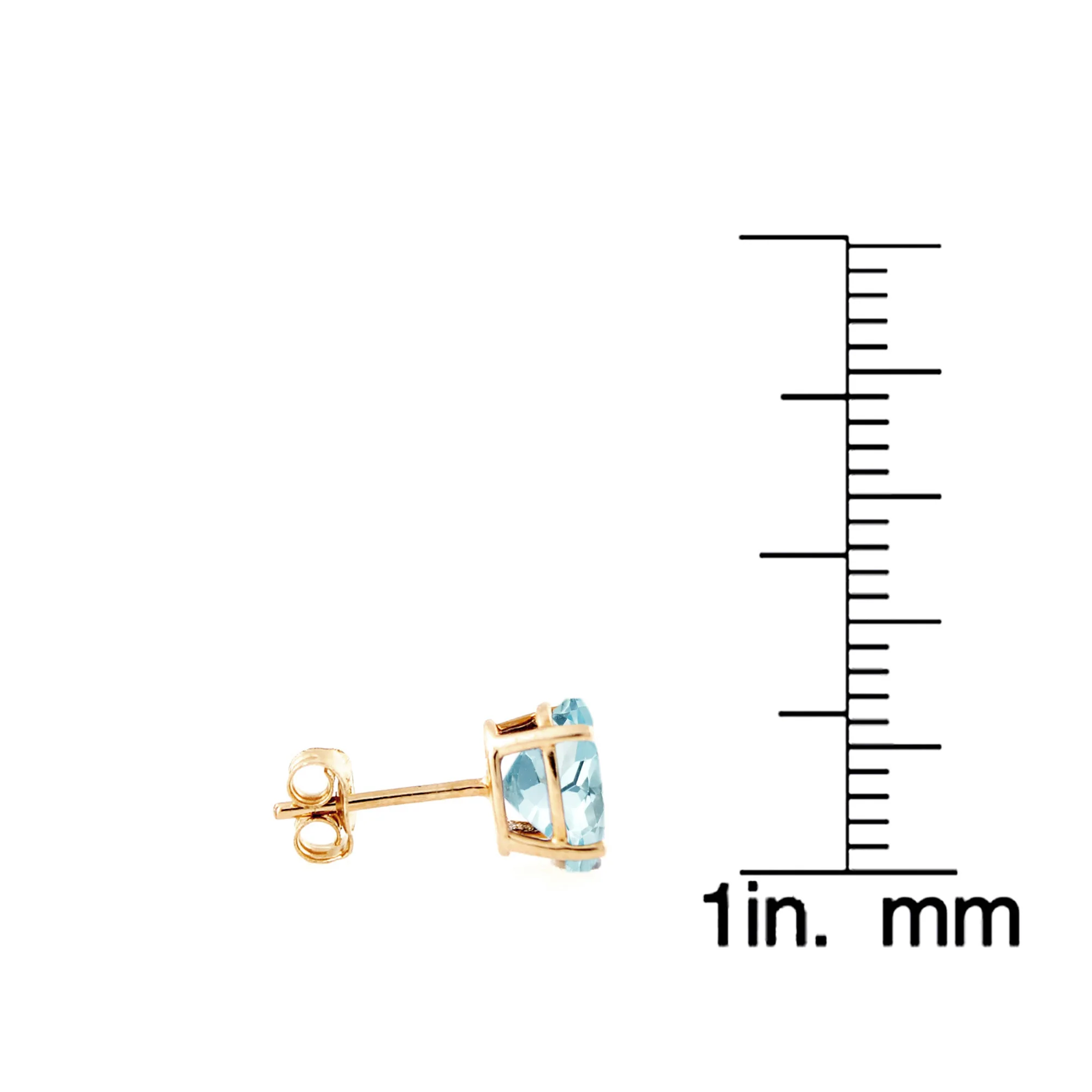 Gilded Lane 10K Gold 7x5mm Oval Gemstone Stud Earrings - Image 12