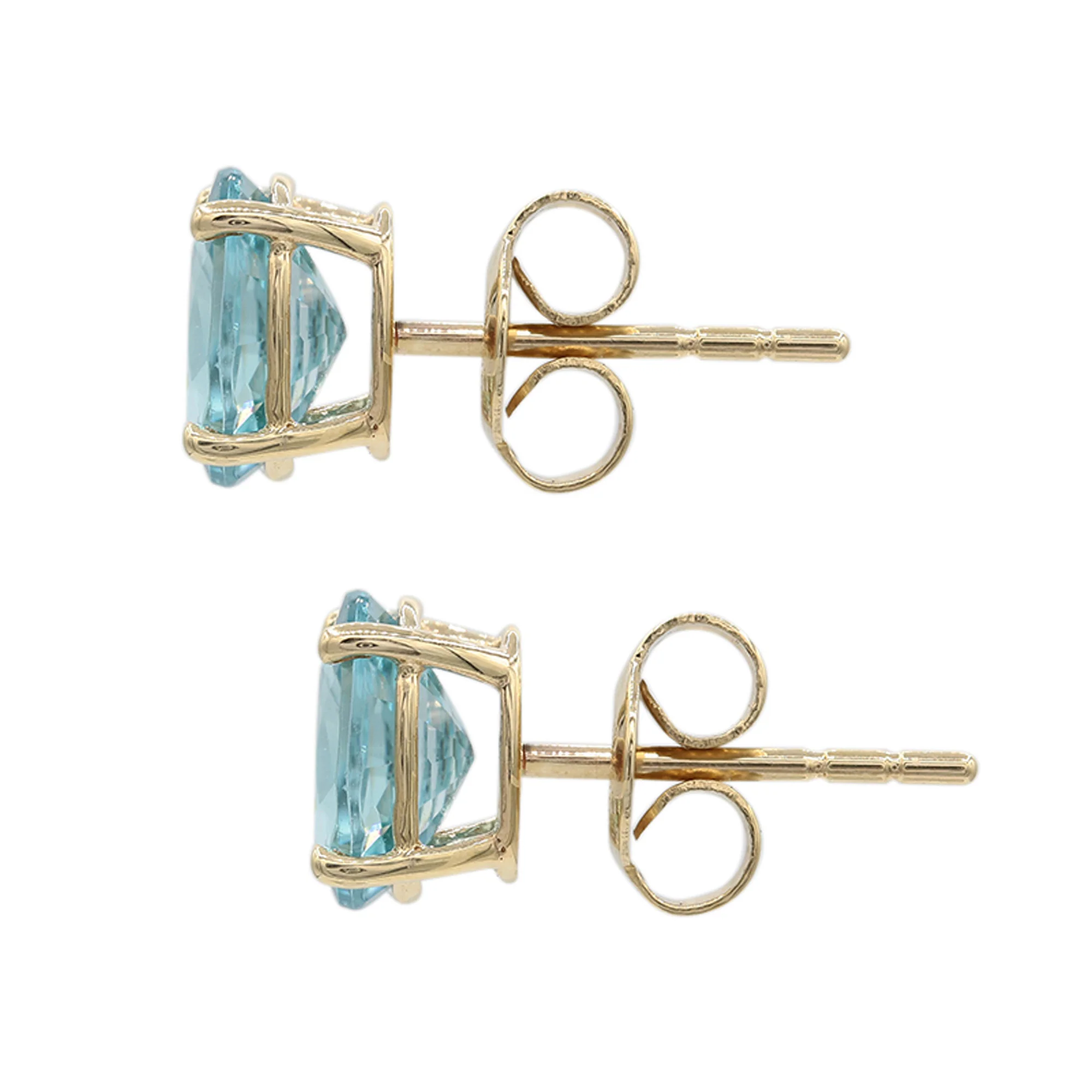Gilded Lane 10K Gold 7x5mm Oval Gemstone Stud Earrings - Image 13
