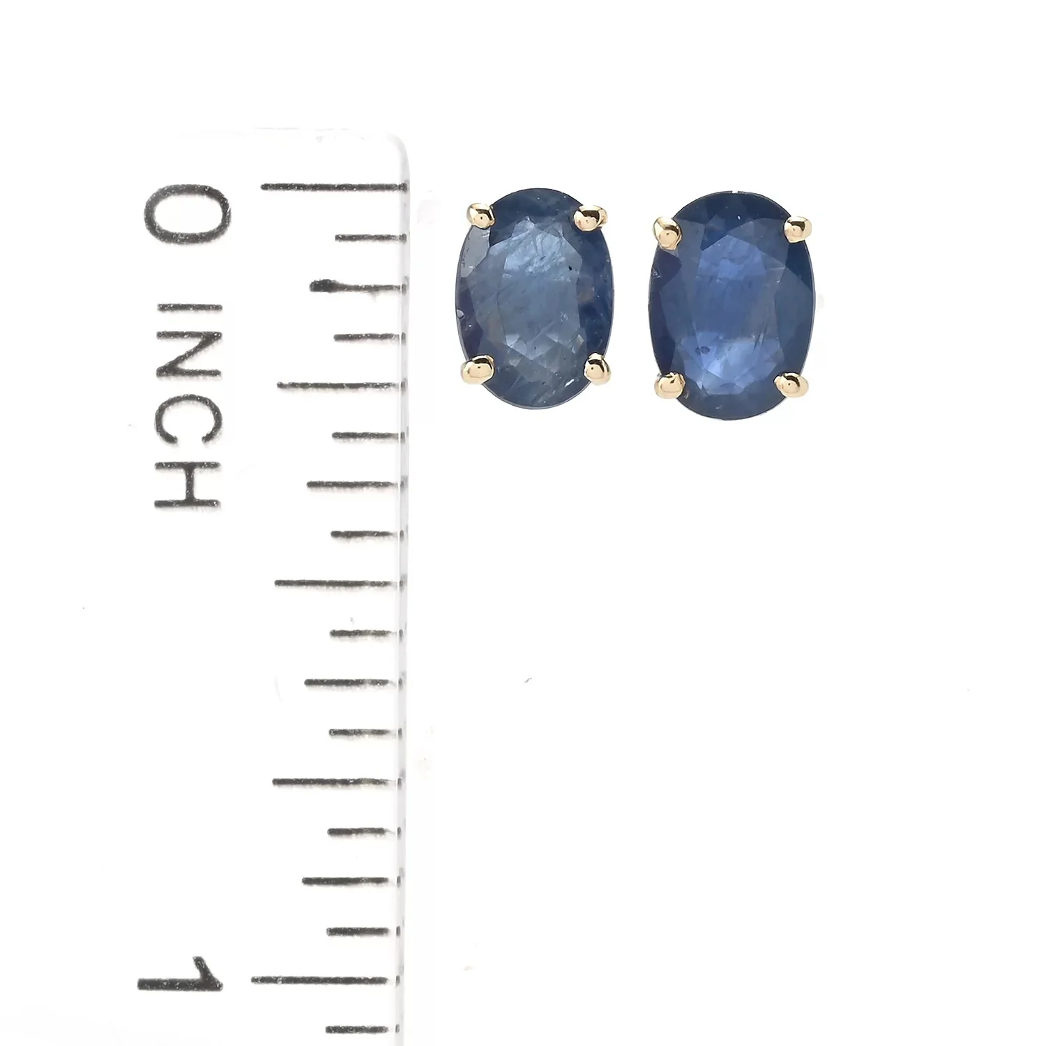 Gilded Lane 10K Gold 7x5mm Oval Gemstone Stud Earrings - Image 14