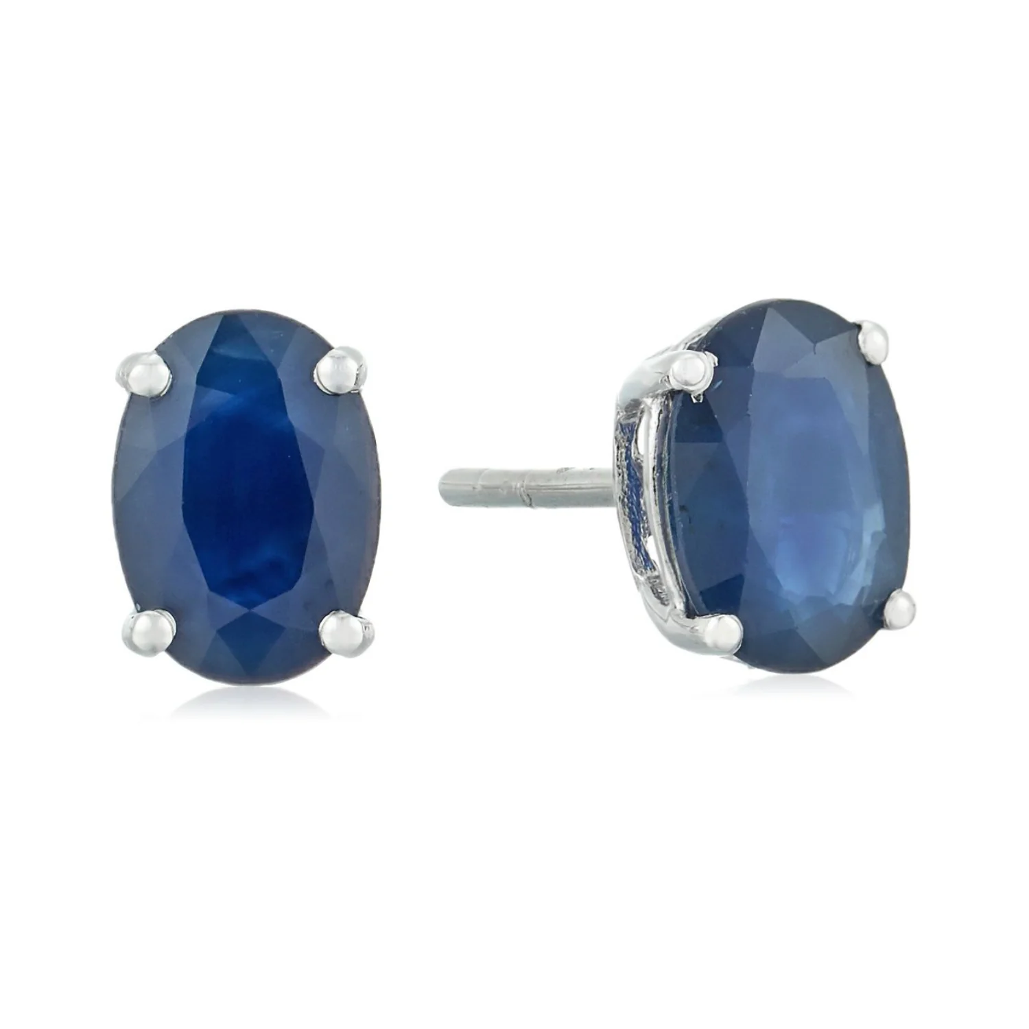 Gilded Lane 10K Gold 7x5mm Oval Gemstone Stud Earrings - Image 6