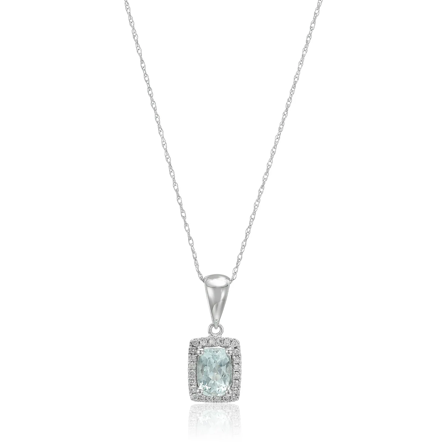 Gilded Lane 10K Gold Choice of Shape Gem & Diamond Pendant with Chain - Image 5
