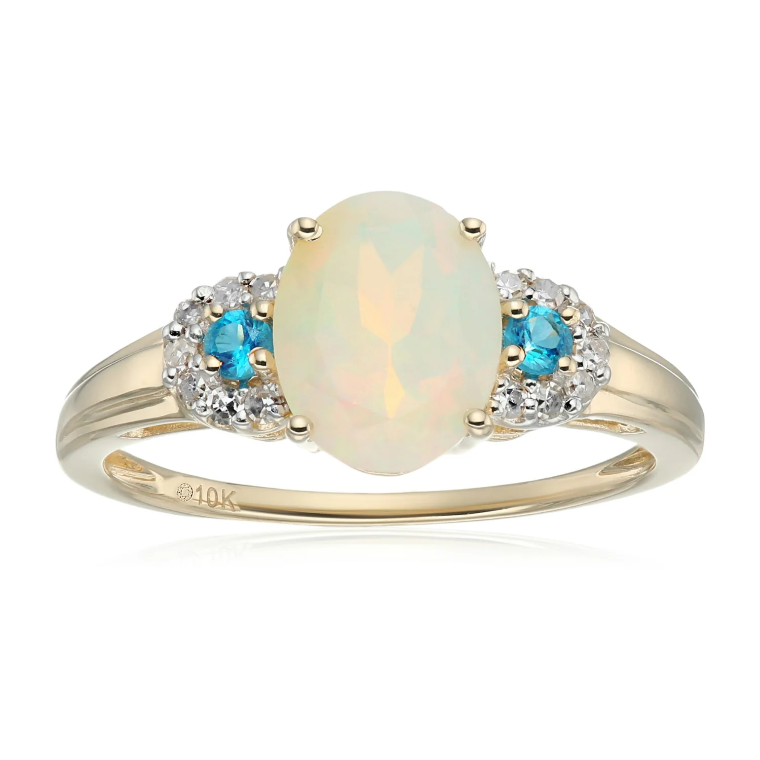 Gilded Lane 10K Gold Ethiopian Opal & Exotic Gemstone Ring - Image 3