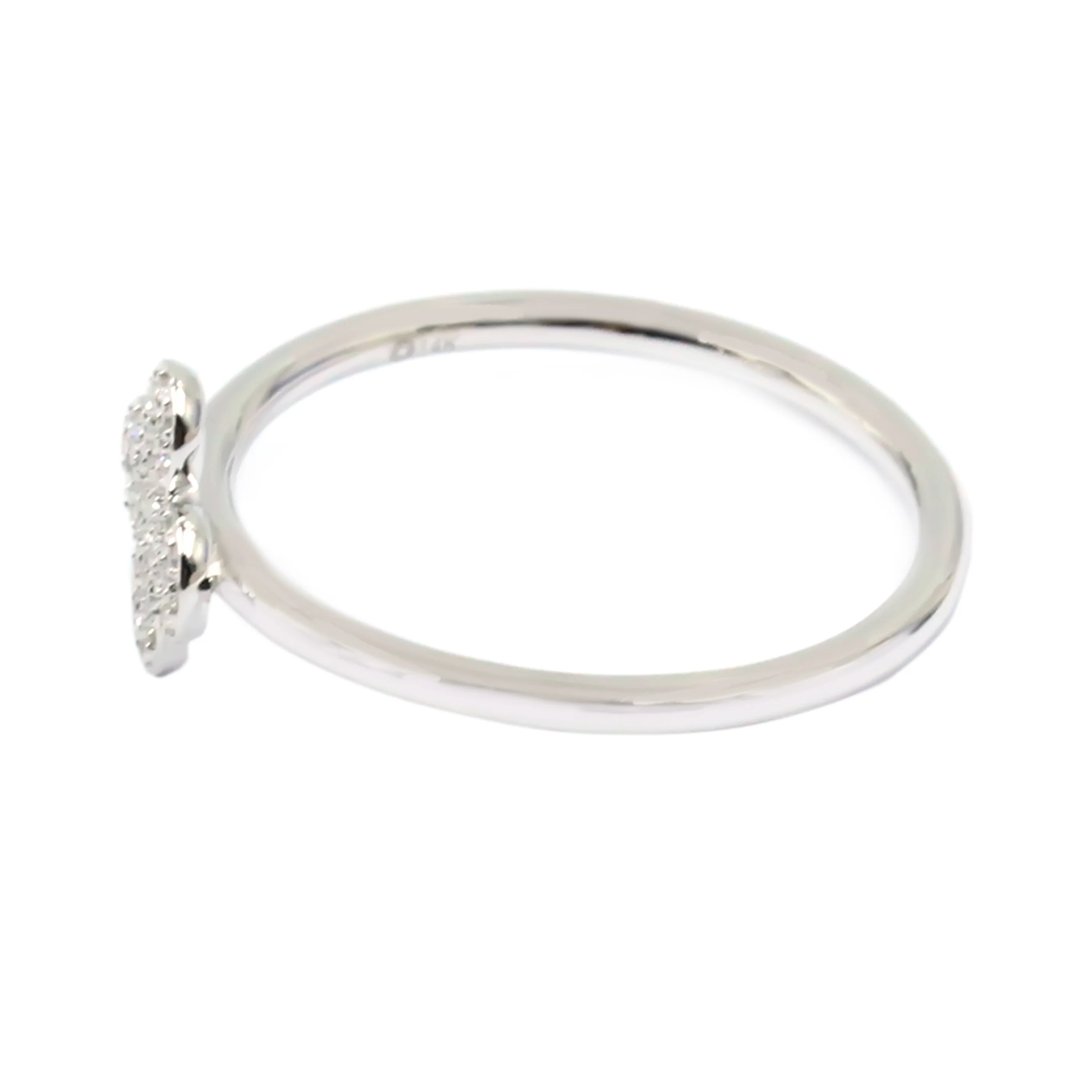 Gilded Lane 14K Gold 0.09ctw Diamond Clover Cluster Ring - Image 3