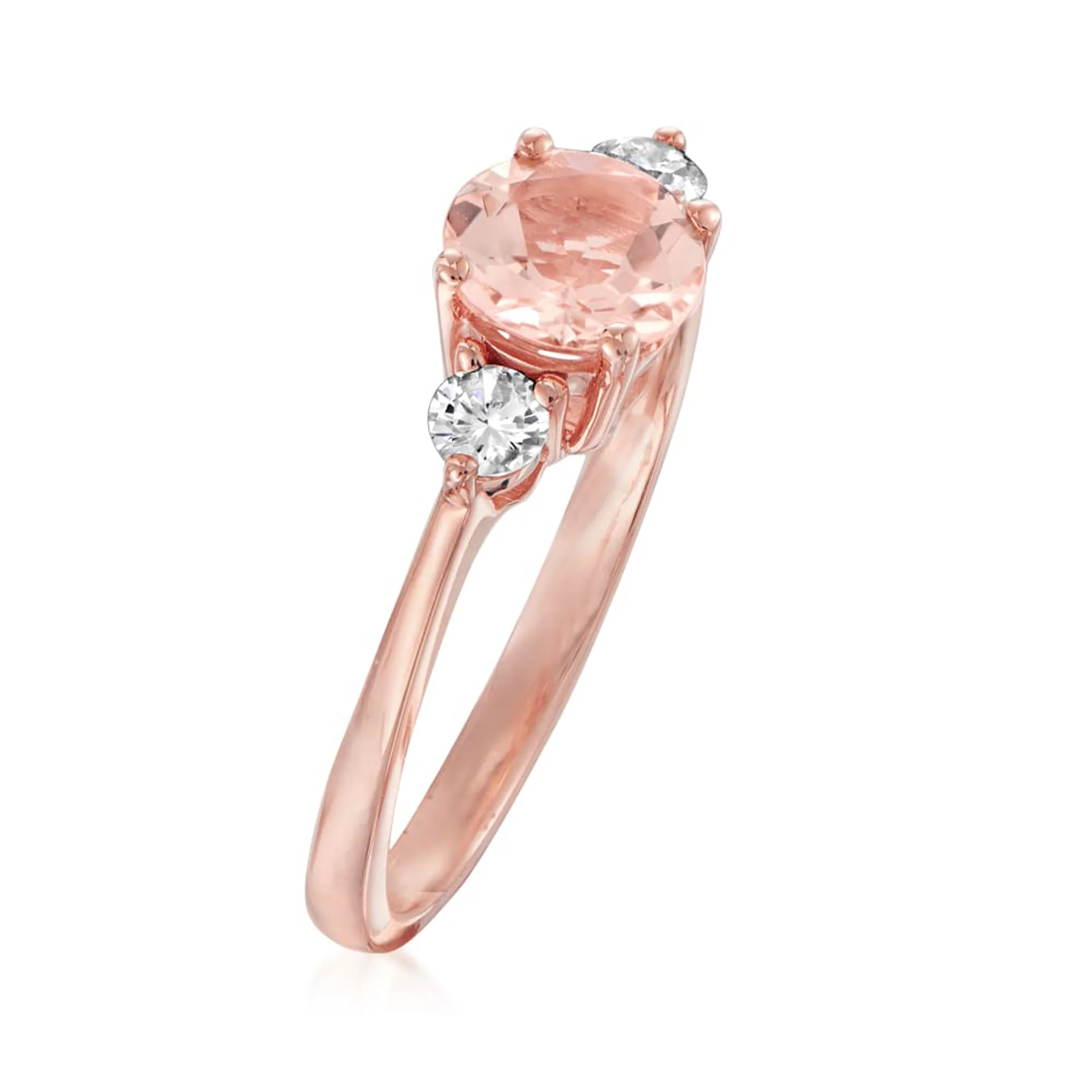 Gilded Lane 14K Gold 6.5mm Round Gem & Diamond Ring - Image 6