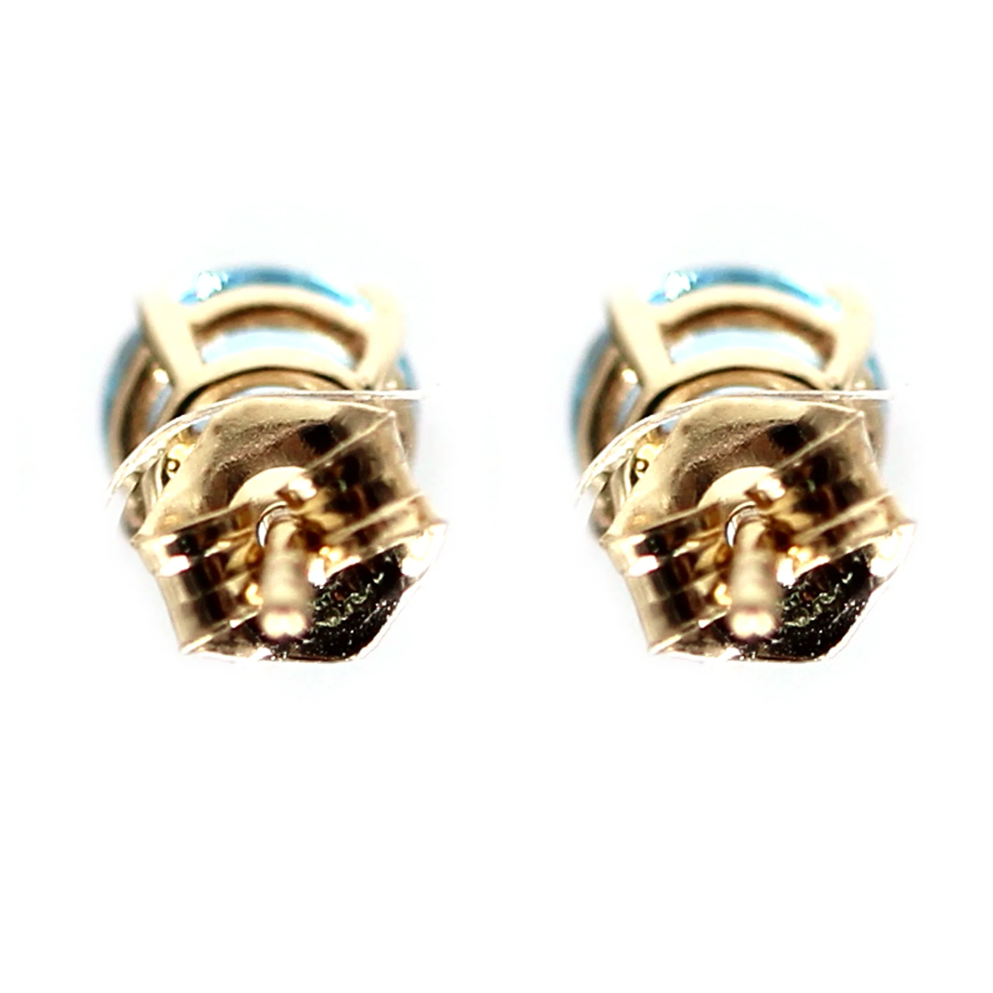 Gilded Lane 14K Gold 8mm Round Gemstone Stud Earrings - Image 7