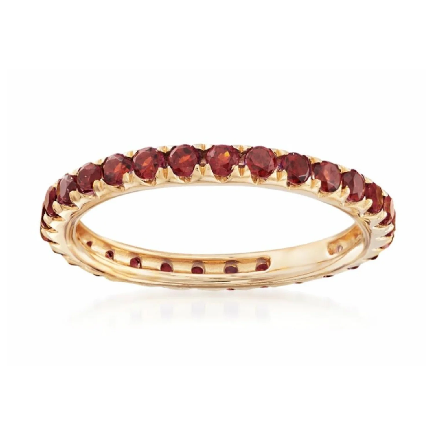 Gilded Lane 14K Gold Gemstone Eternity Band Ring - Image 2