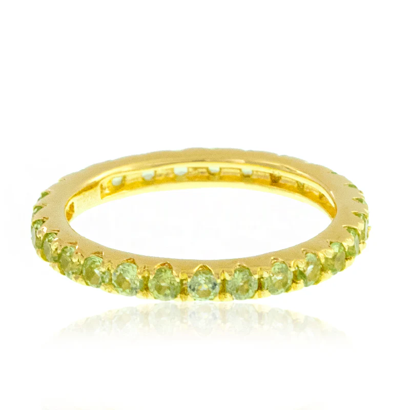 Gilded Lane 14K Gold Gemstone Eternity Band Ring - Image 3