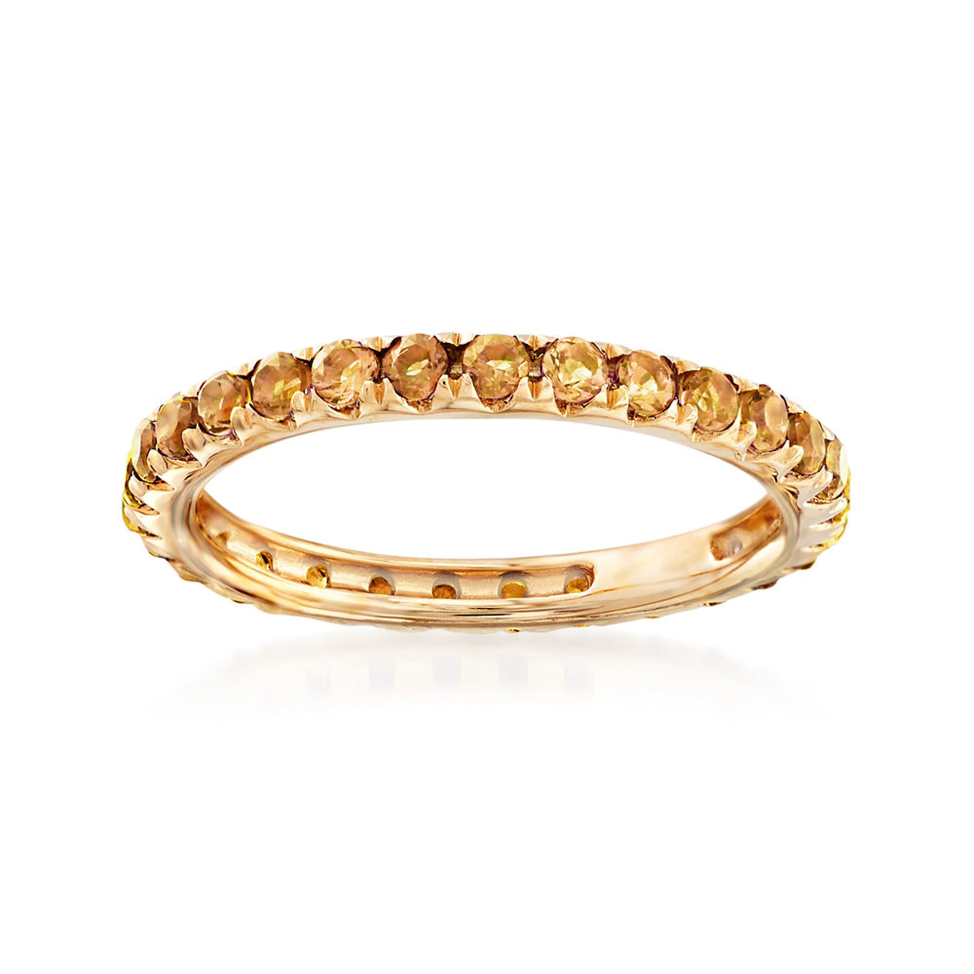 Gilded Lane 14K Gold Gemstone Eternity Band Ring - Image 5