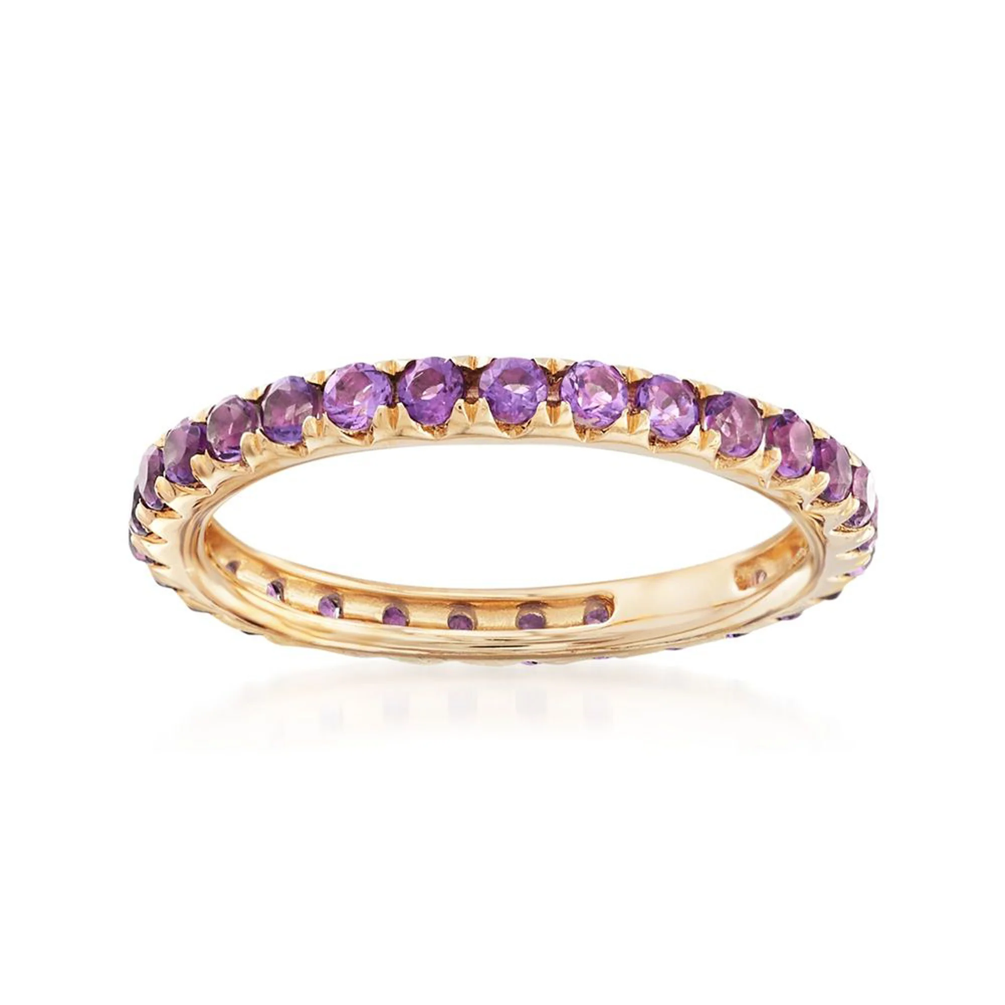 Gilded Lane 14K Gold Gemstone Eternity Band Ring - Image 6