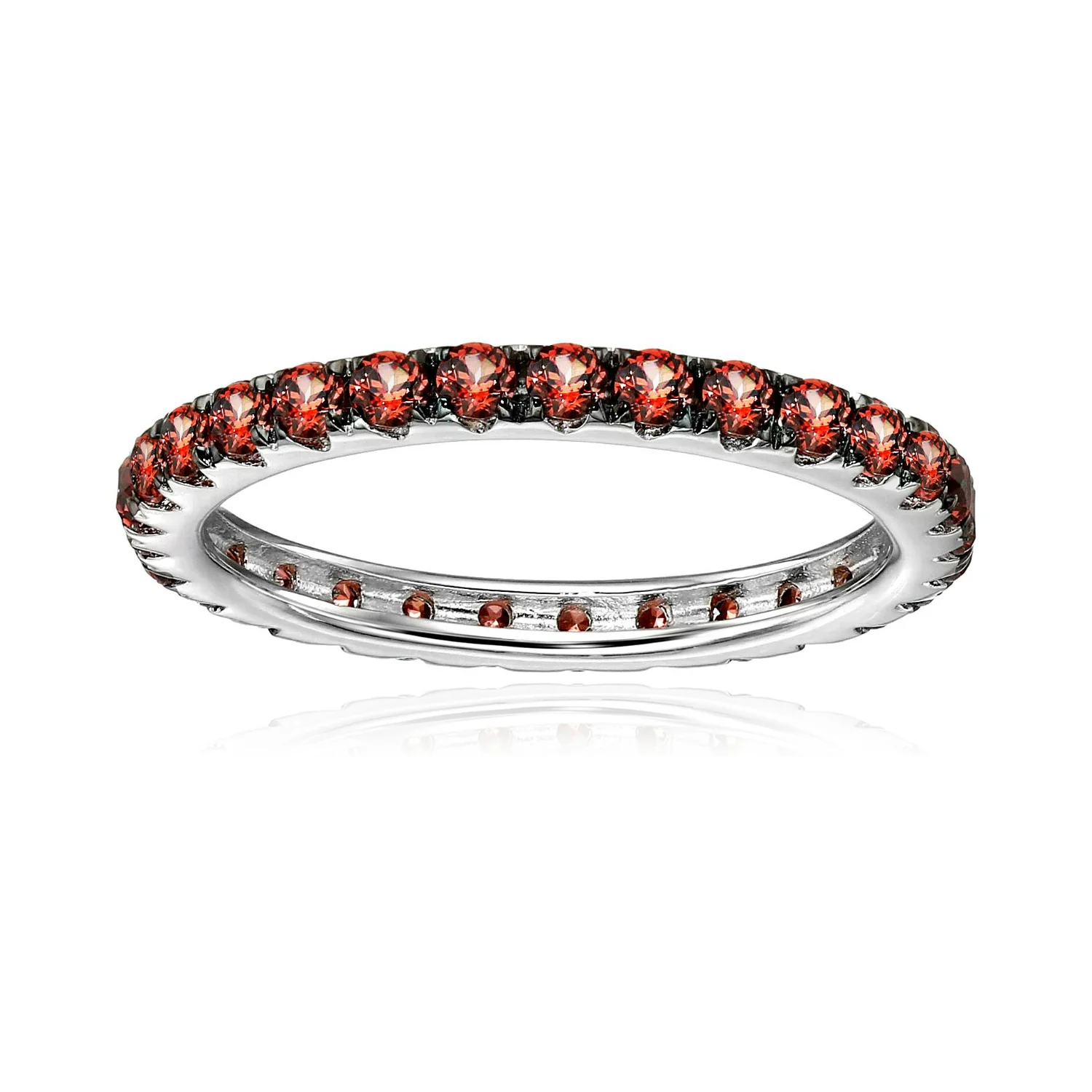 Gilded Lane 14K Gold Gemstone Eternity Band Ring - Image 7