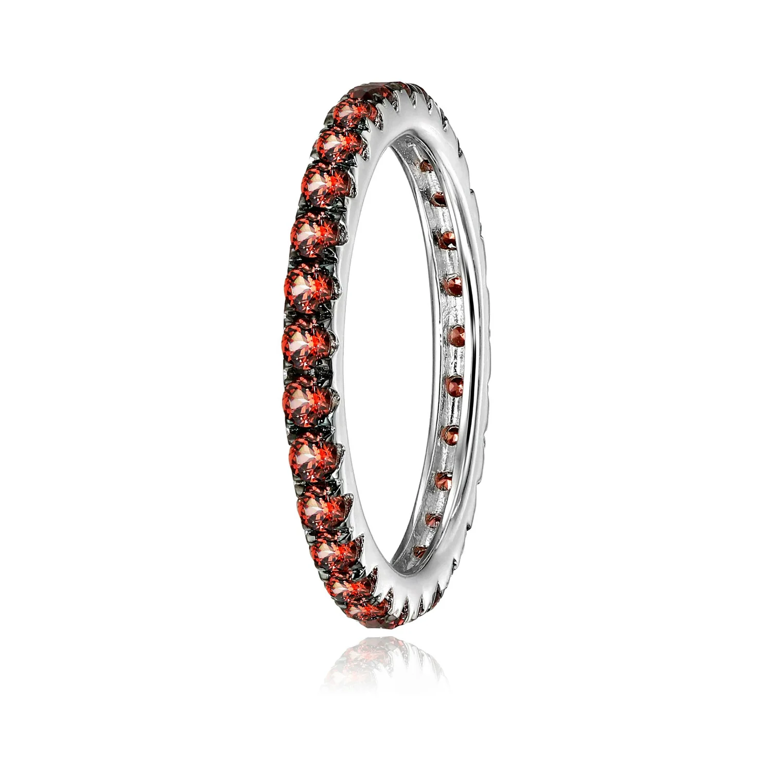 Gilded Lane 14K Gold Gemstone Eternity Band Ring - Image 8