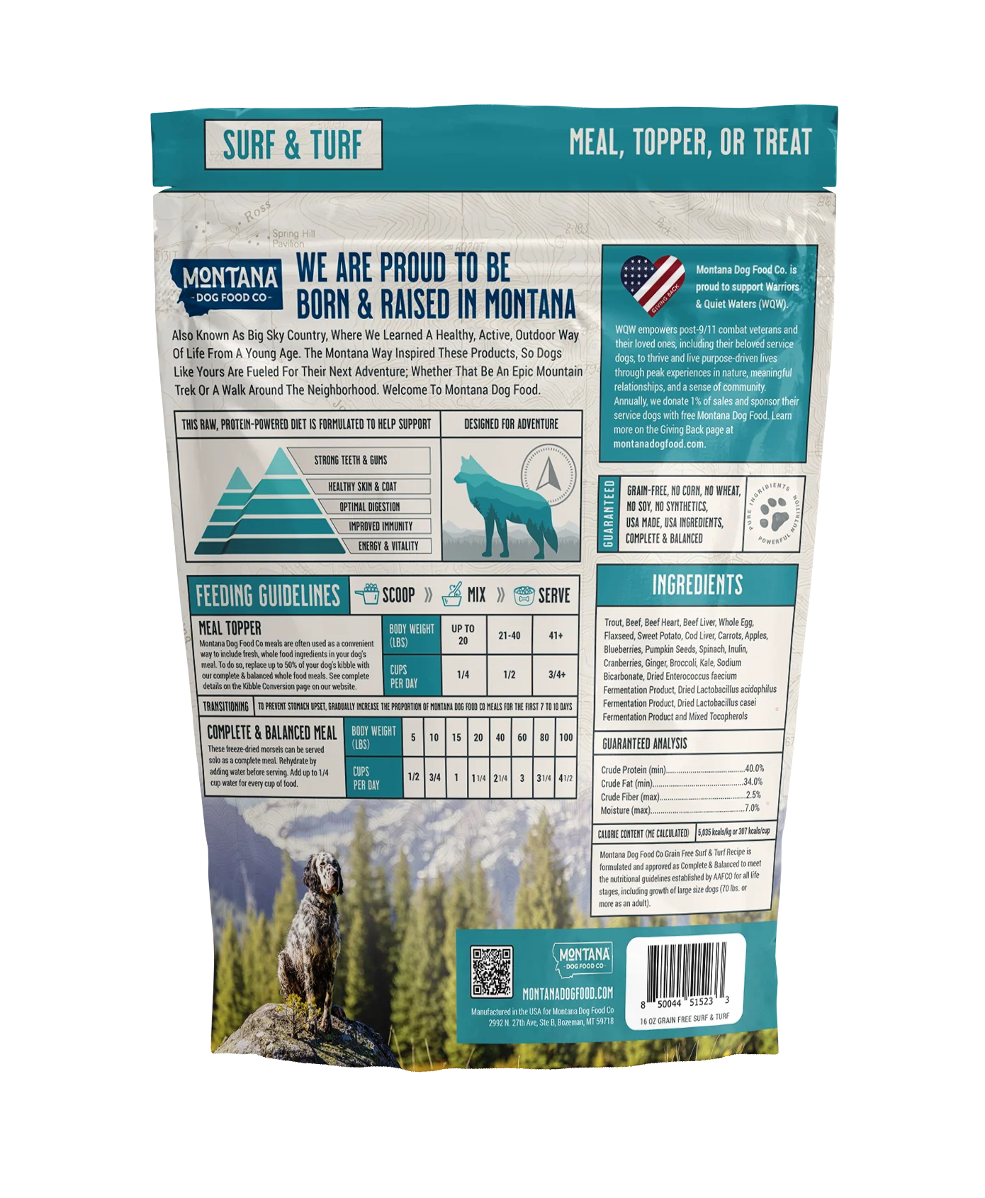 Montana Dog Food Co Grain-Free Surf & Turf Freeze-Dried Adventure Fuel Dog Food - Image 2