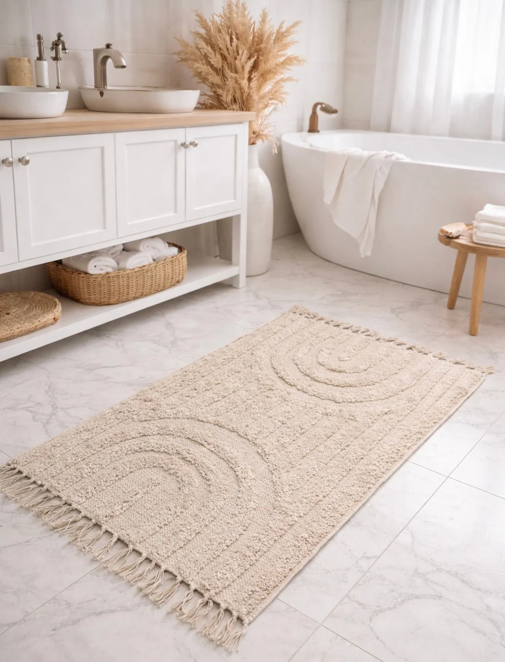 Busa Designs Hana Tufted Boho Rainbow Accent Rug - Image 2