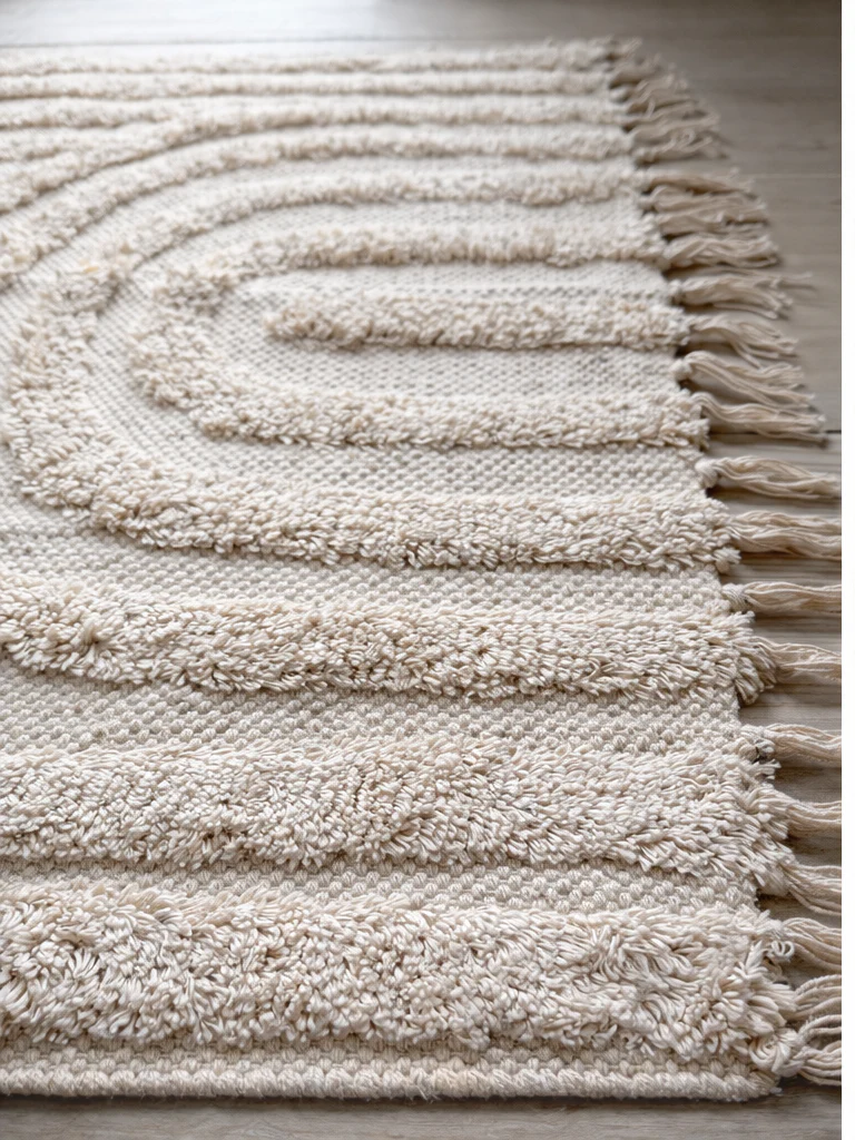 Busa Designs Hana Tufted Boho Rainbow Accent Rug - Image 5