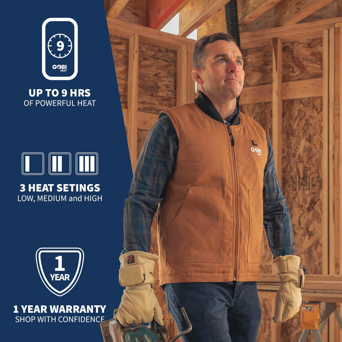 Gobi Heat Men's Ibex Heated Workwear Vest - Image 10