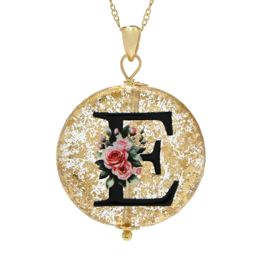 Il Murano 18K Gold Plated Murano Glass Initial Pendant - Image 12